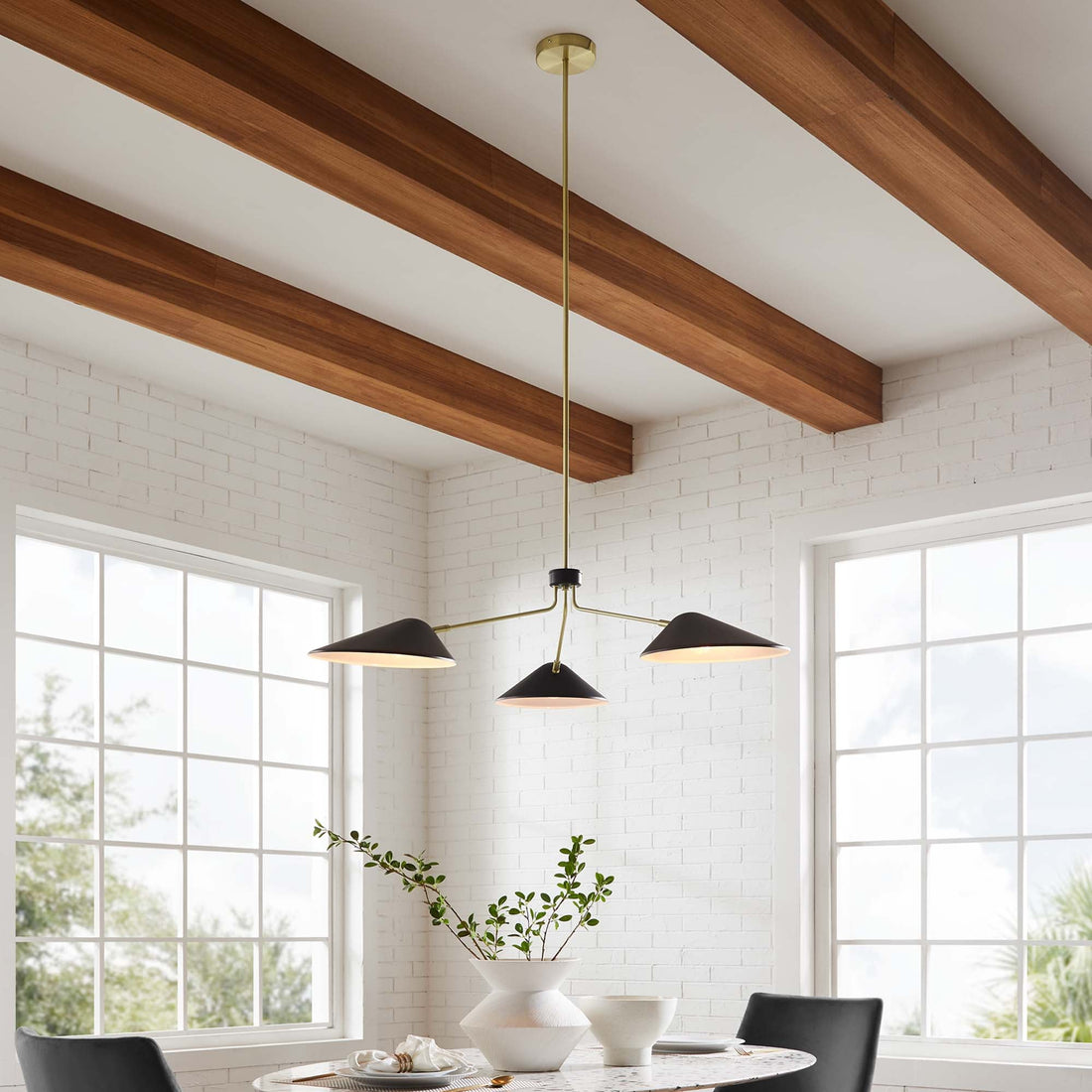 Journey 3-Light 14" Arm Pendant by Modway