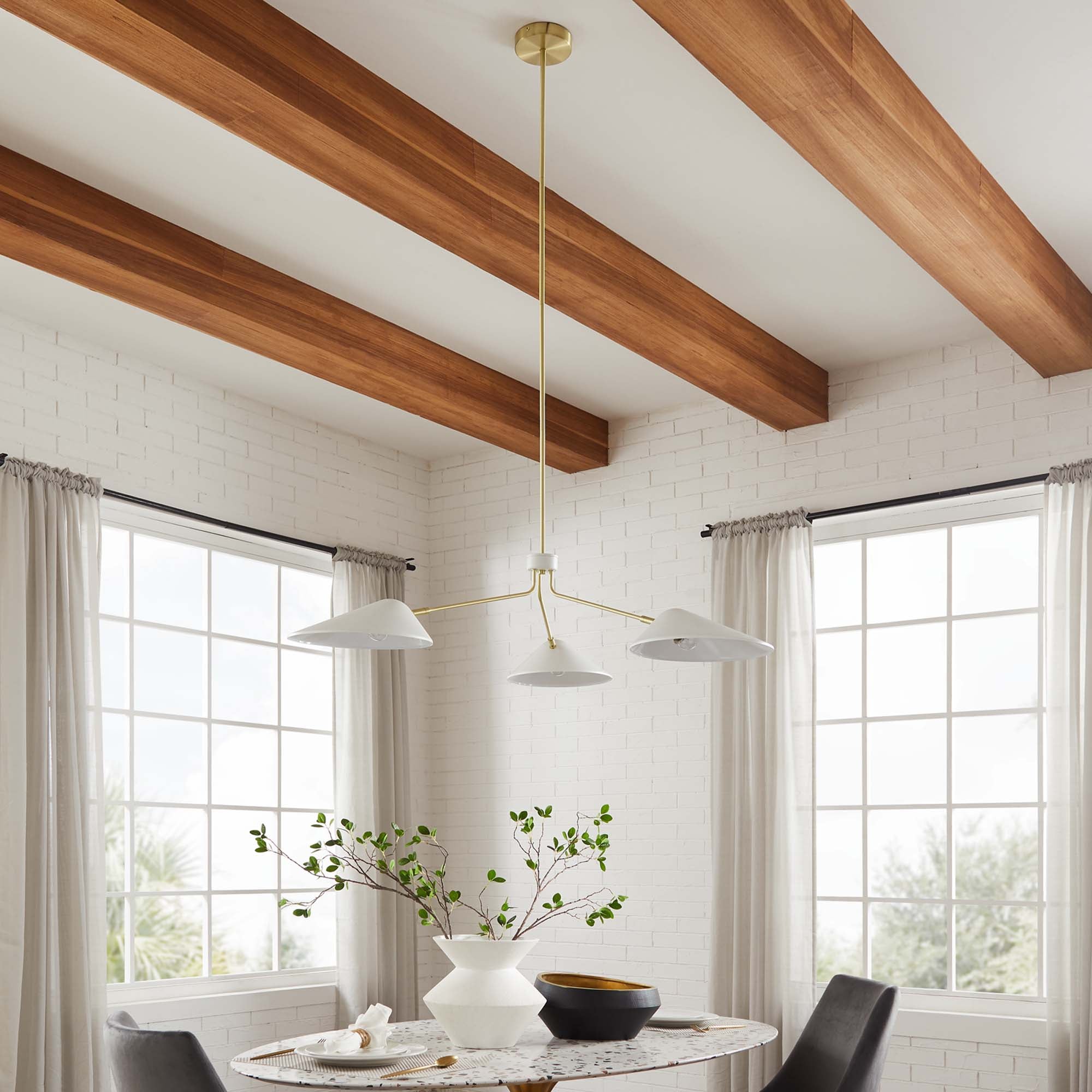 Journey 3-Light 14" Arm Pendant by Modway