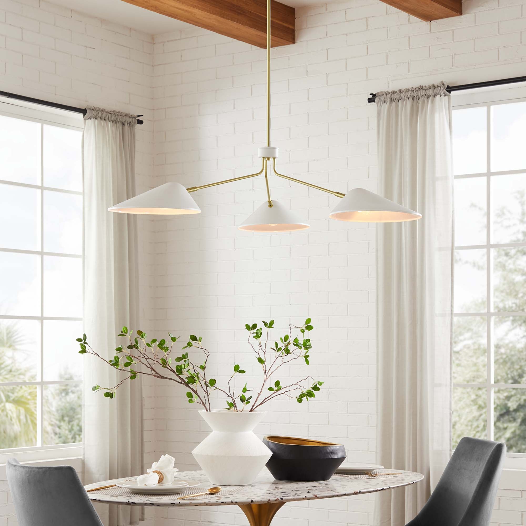 Journey 3-Light 14" Arm Pendant by Modway