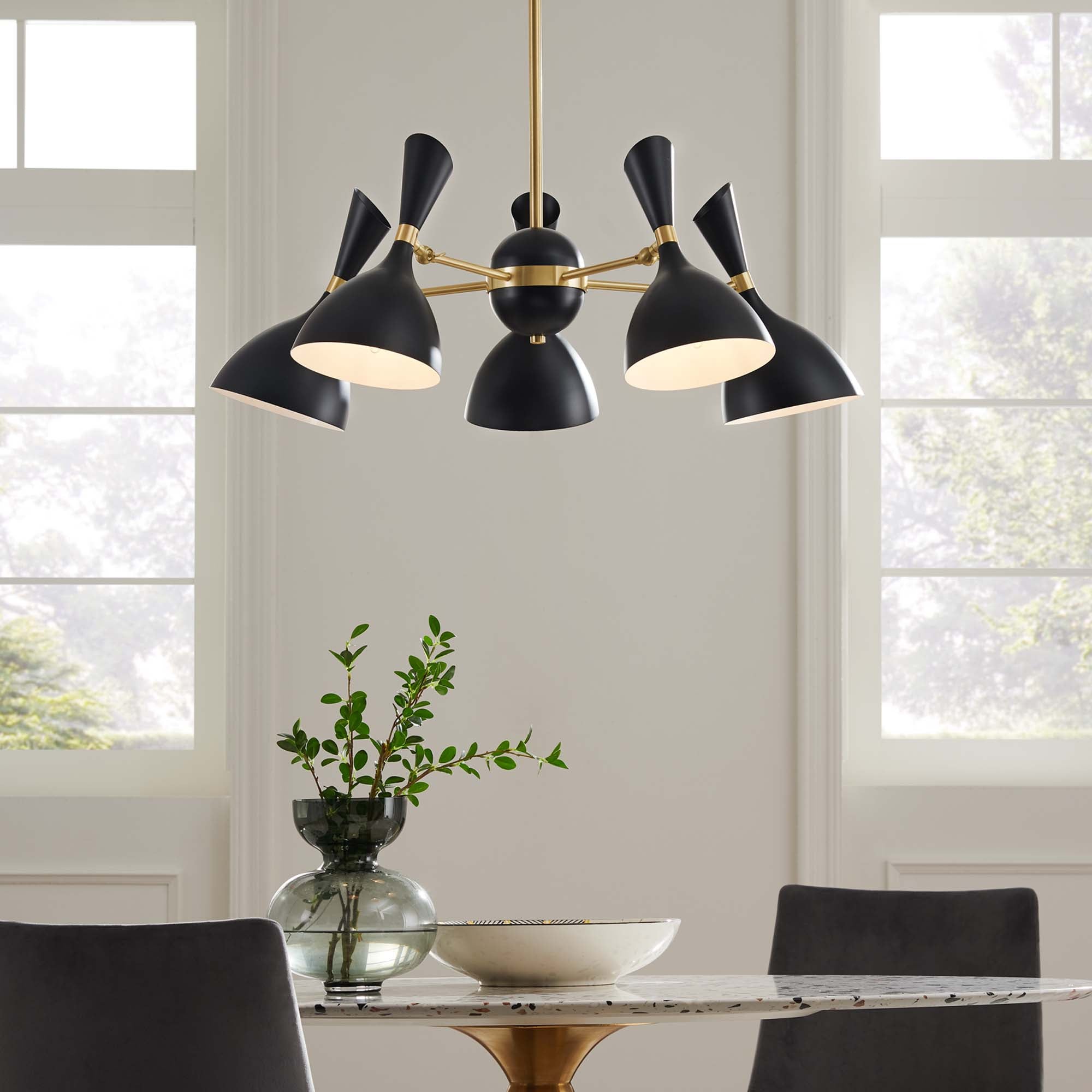 Declare 5-Light 6" Arm Pendant by Modway