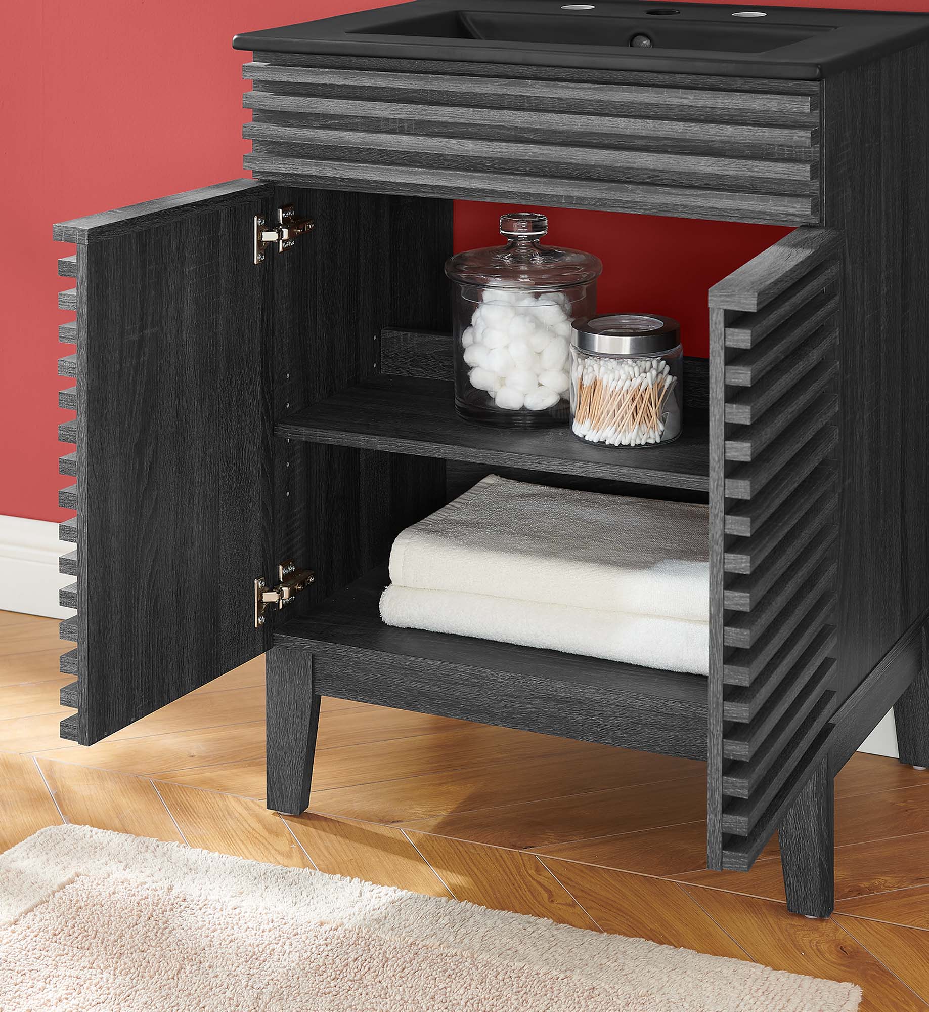 Render Bathroom Vanity with Black Basin Included by Modway