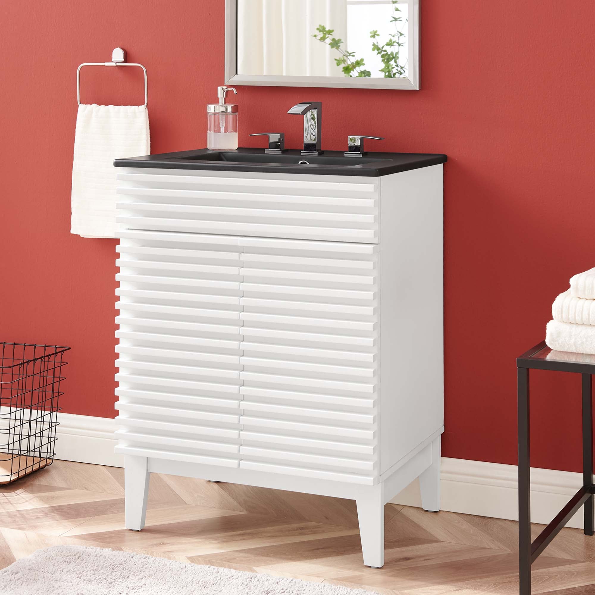 Render Bathroom Vanity with Black Basin Included by Modway