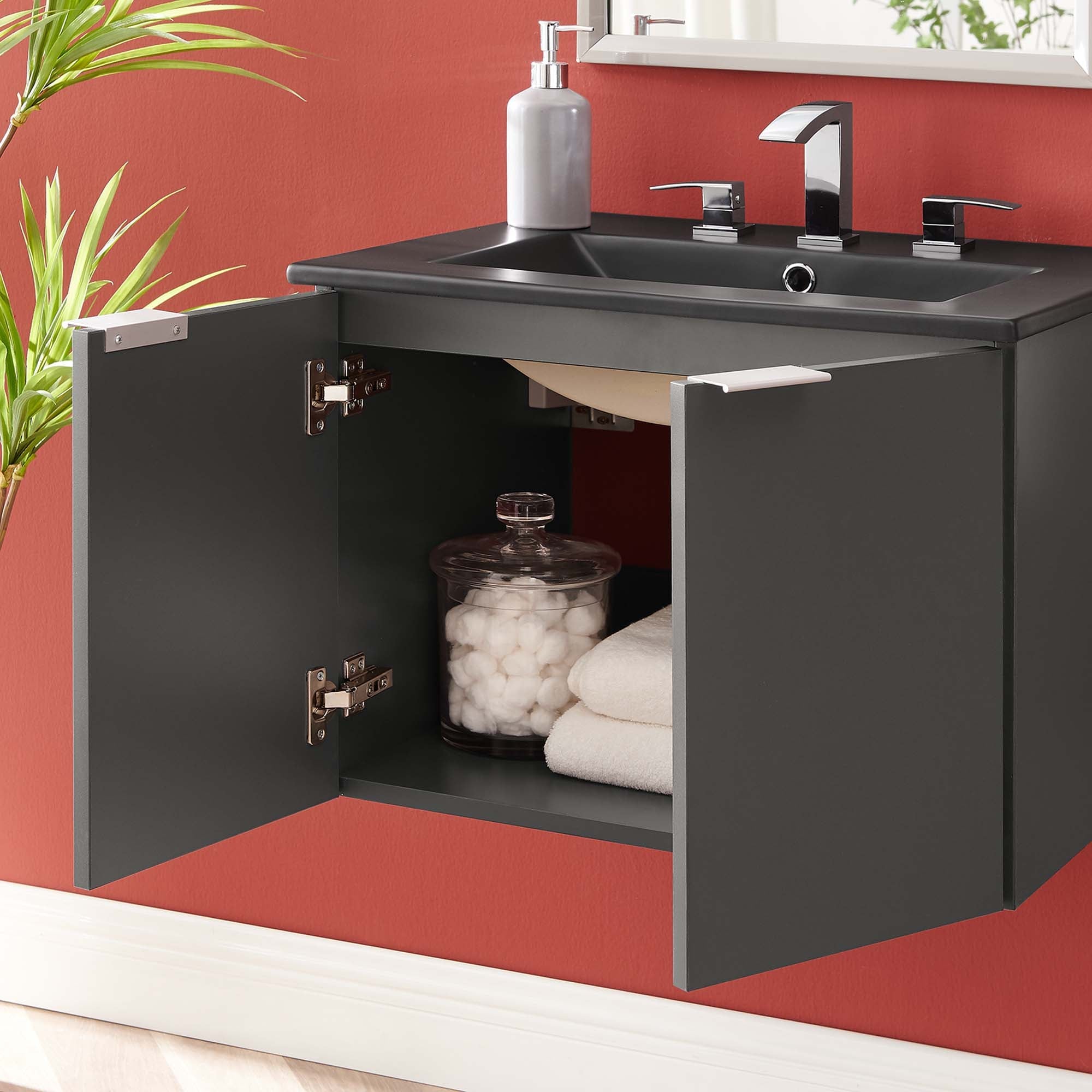 Maybelle Wall-Mount Bathroom Vanity Basin Included by Modway