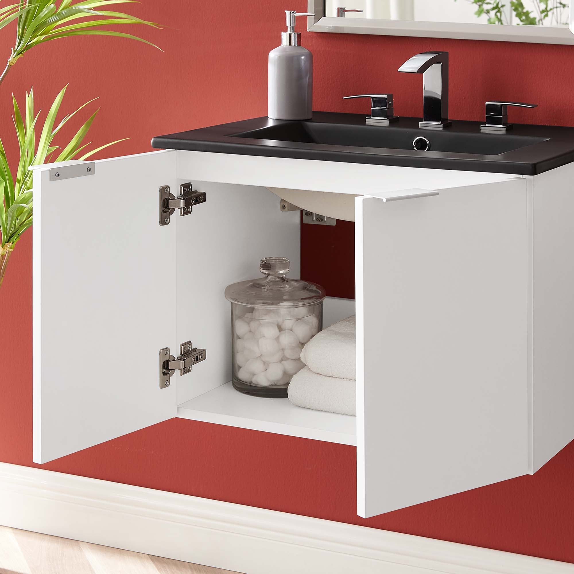 Maybelle Wall-Mount Bathroom Vanity Basin Included by Modway