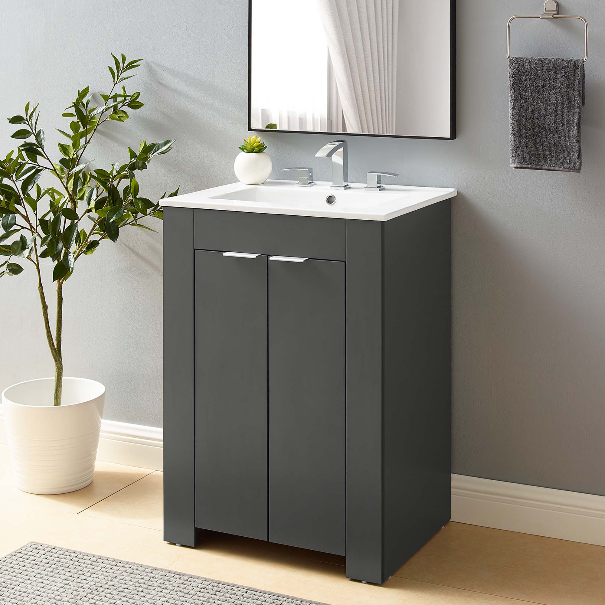 Maybelle Bathroom Vanity Basin Included by Modway