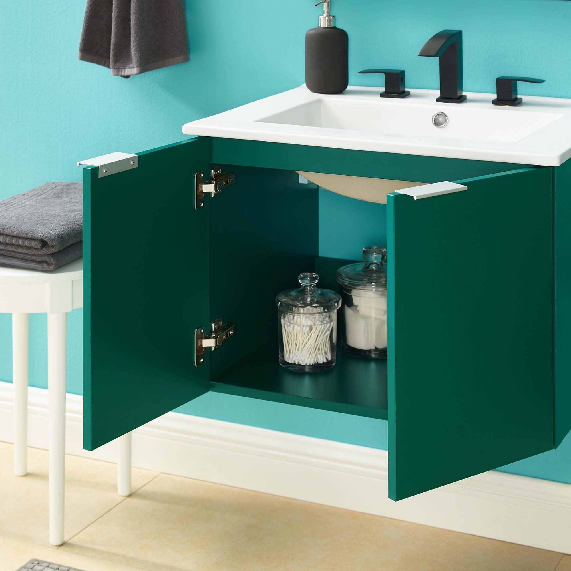 Maybelle Wall-Mount Bathroom Vanity Basin Included by Modway