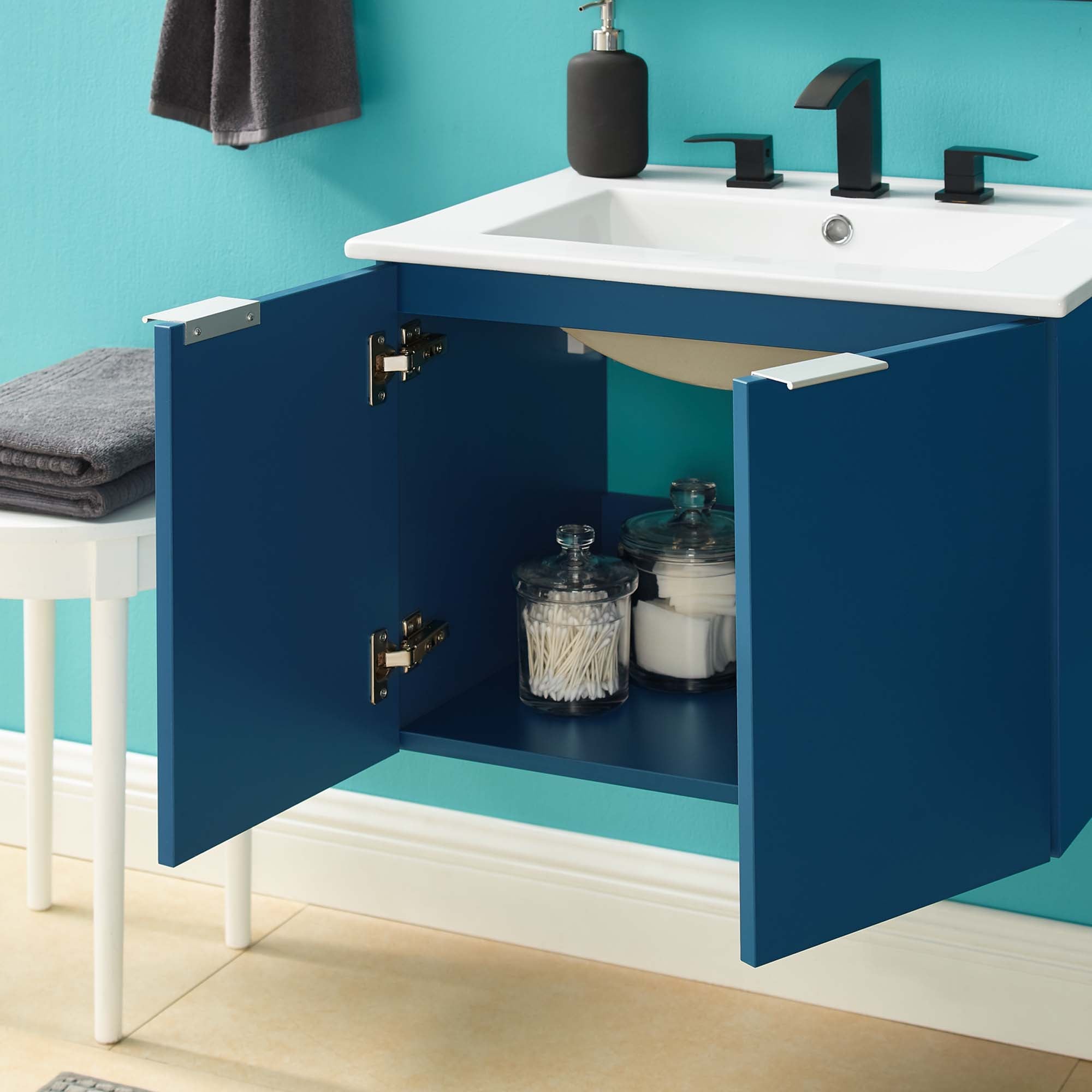 Maybelle Wall-Mount Bathroom Vanity Basin Included by Modway
