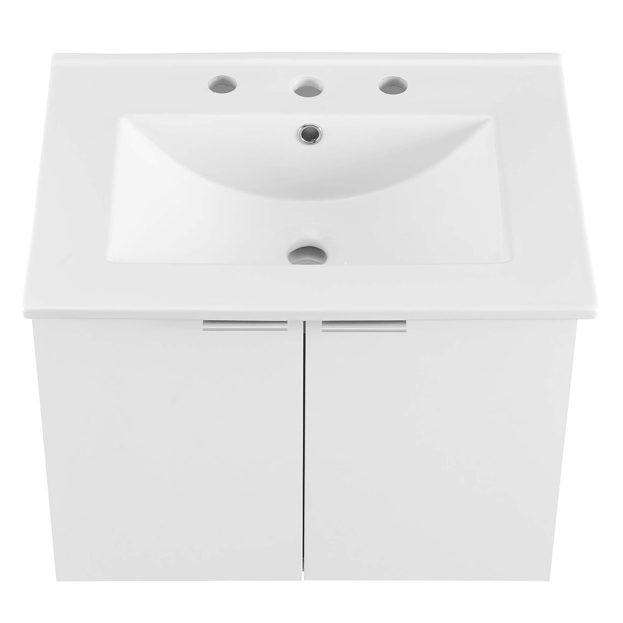Maybelle Wall-Mount Bathroom Vanity Basin Included by Modway