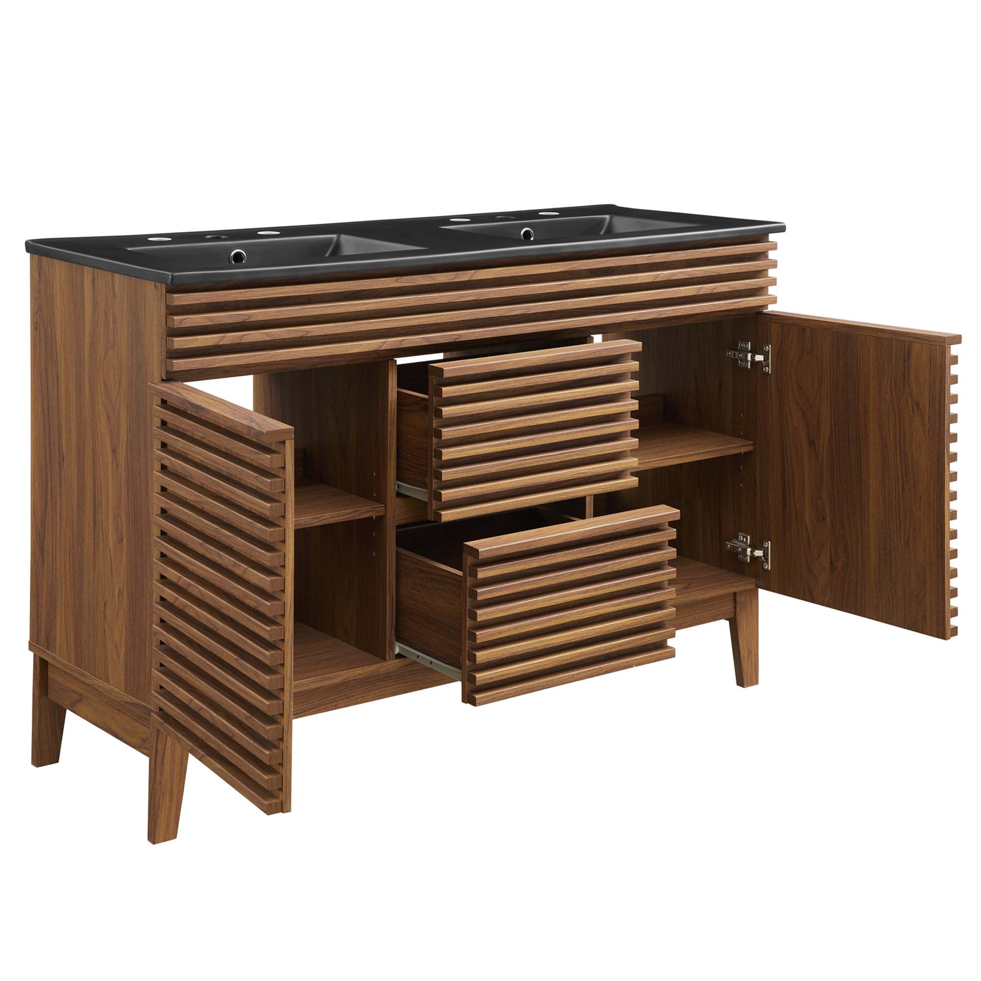 Render 48" Bathroom Vanity with Black Basin Included by Modway