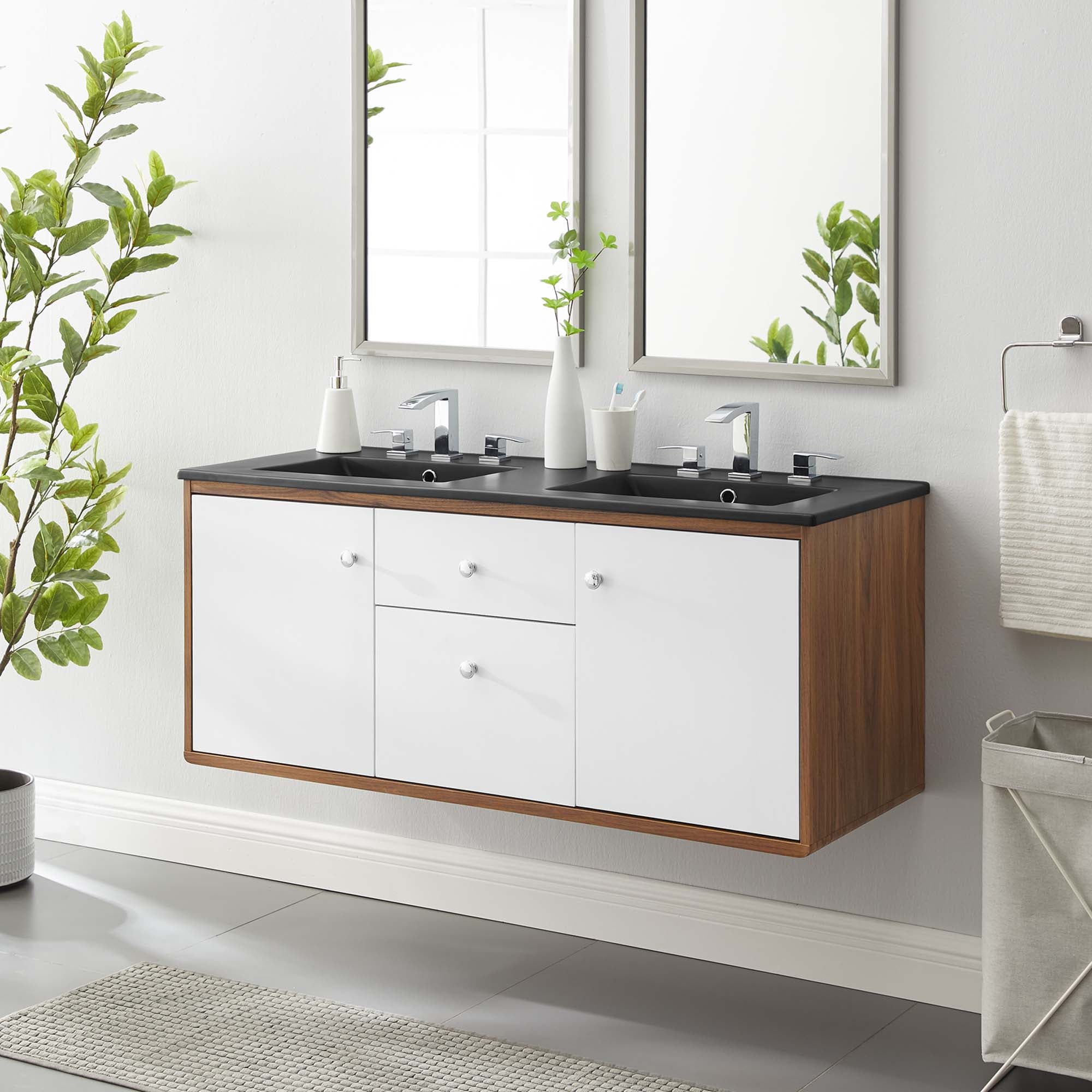 Transmit Wall-Mount Bathroom Vanity Basin Included by Modway