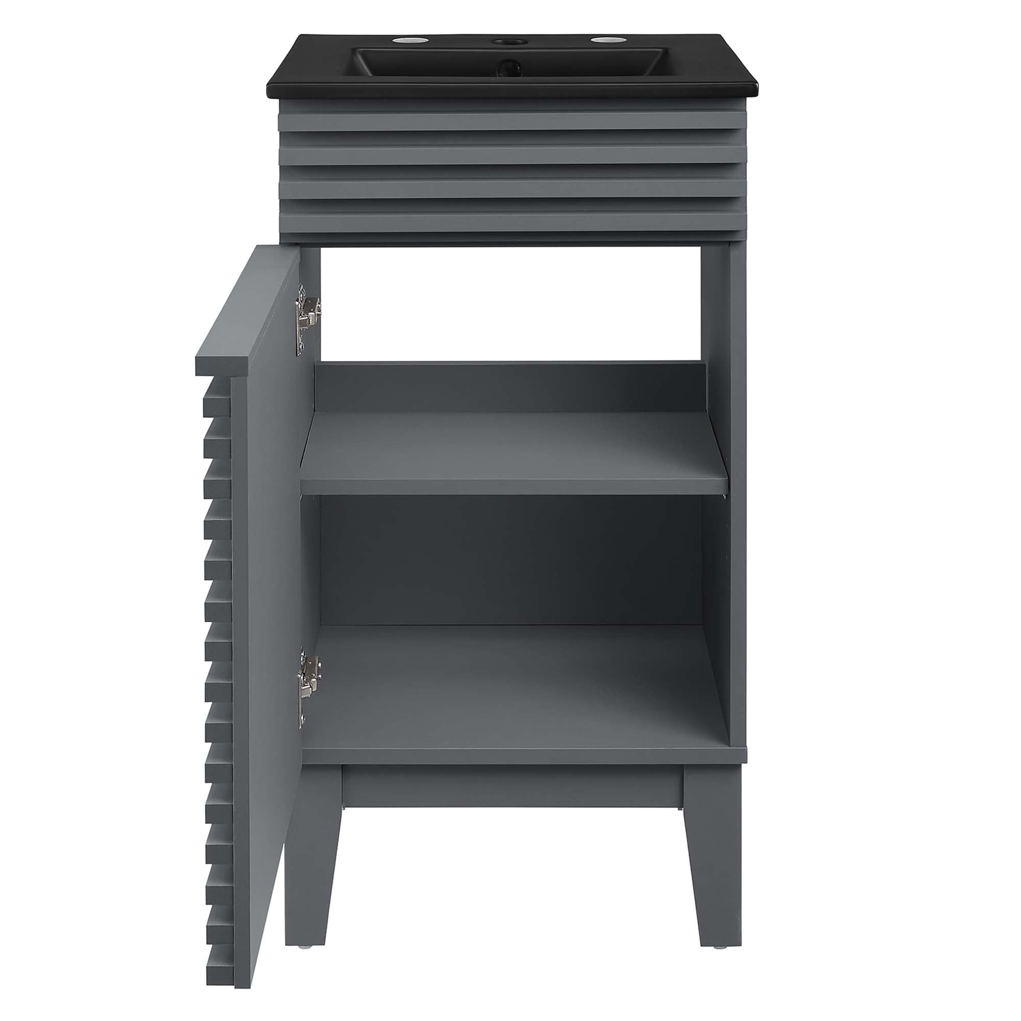 Render Bathroom Vanity with Black Basin Included by Modway