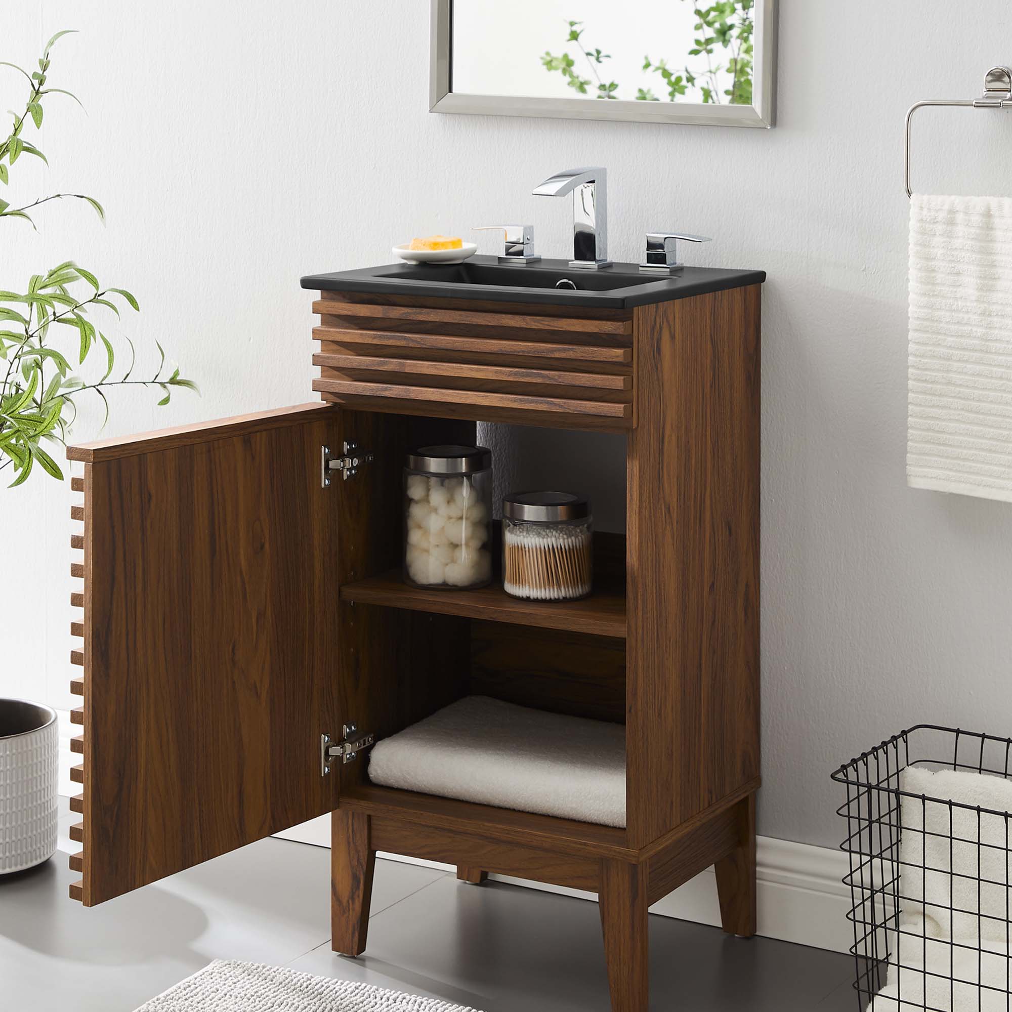 Render Bathroom Vanity with Black Basin Included by Modway