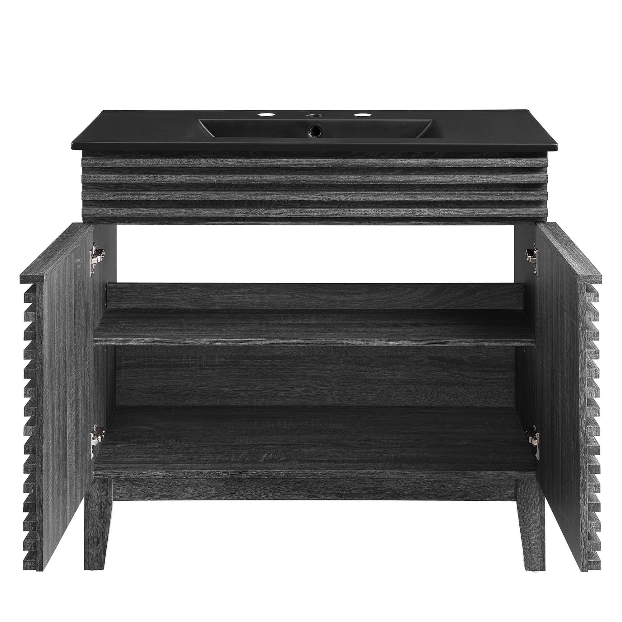 Render Bathroom Vanity with Black Basin Included by Modway