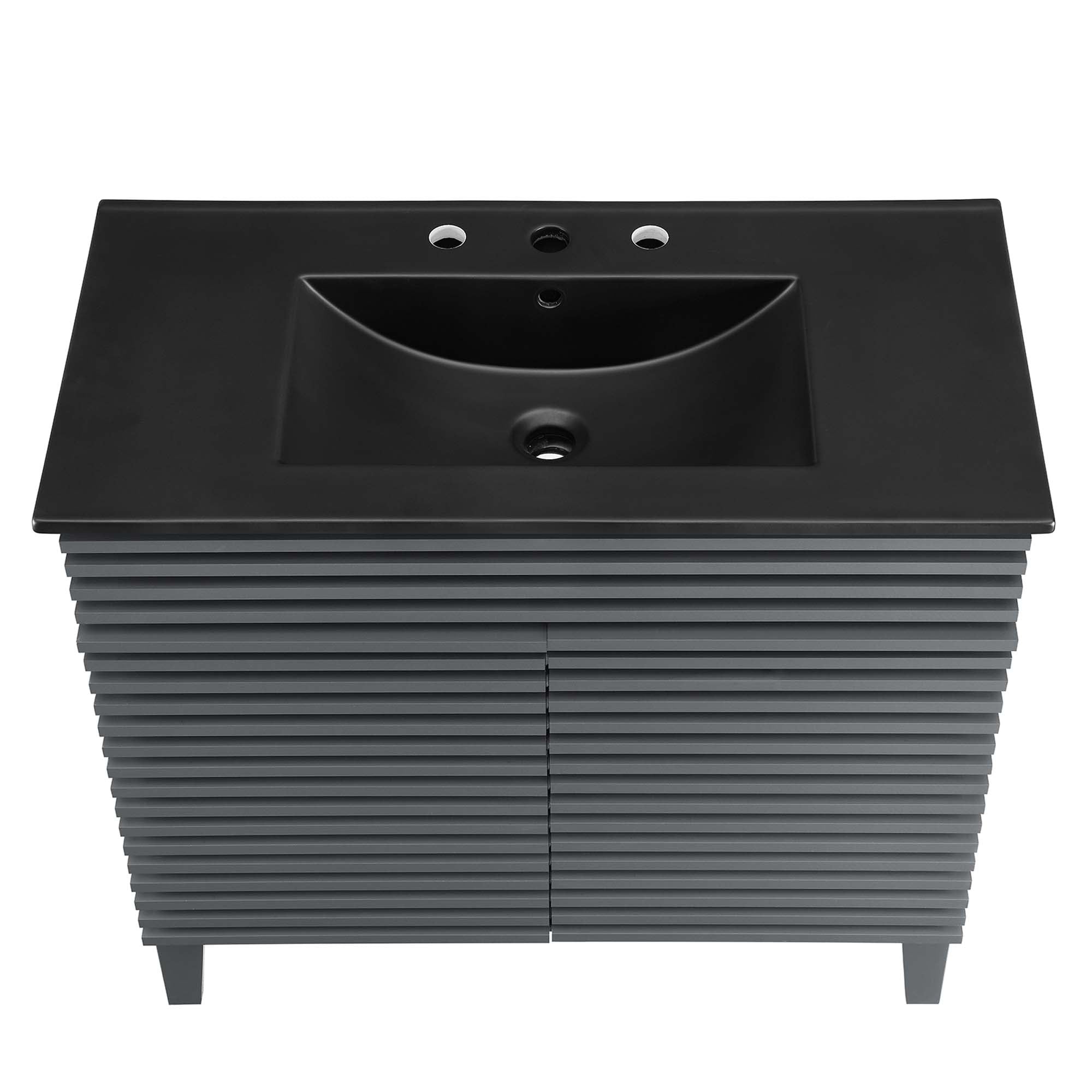 Render Bathroom Vanity with Black Basin Included by Modway