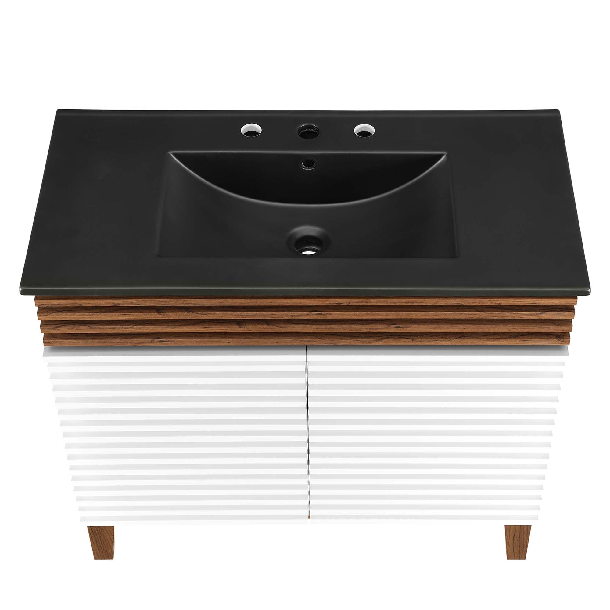 Render Bathroom Vanity with Black Basin Included by Modway