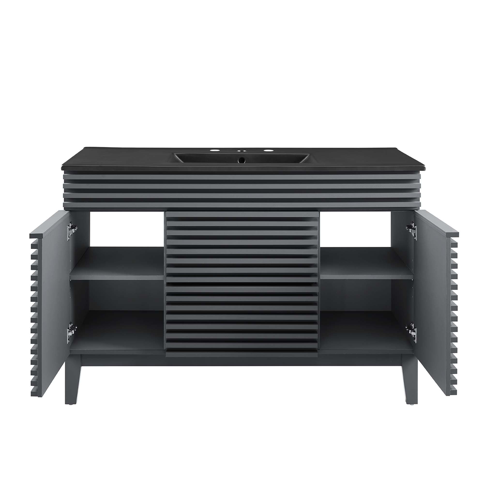 Render 48" Bathroom Vanity with Black Basin Included by Modway