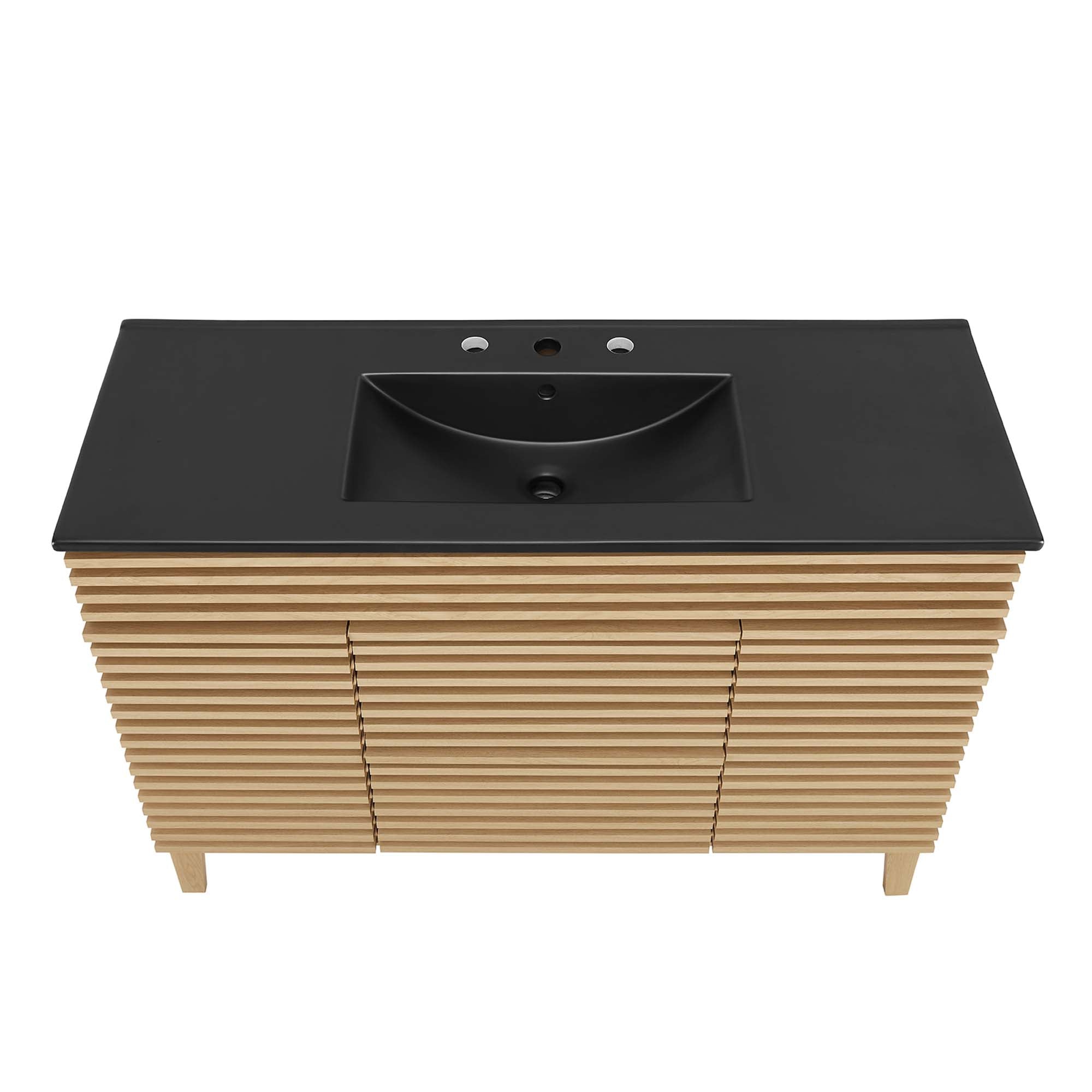Render 48" Bathroom Vanity with Black Basin Included by Modway