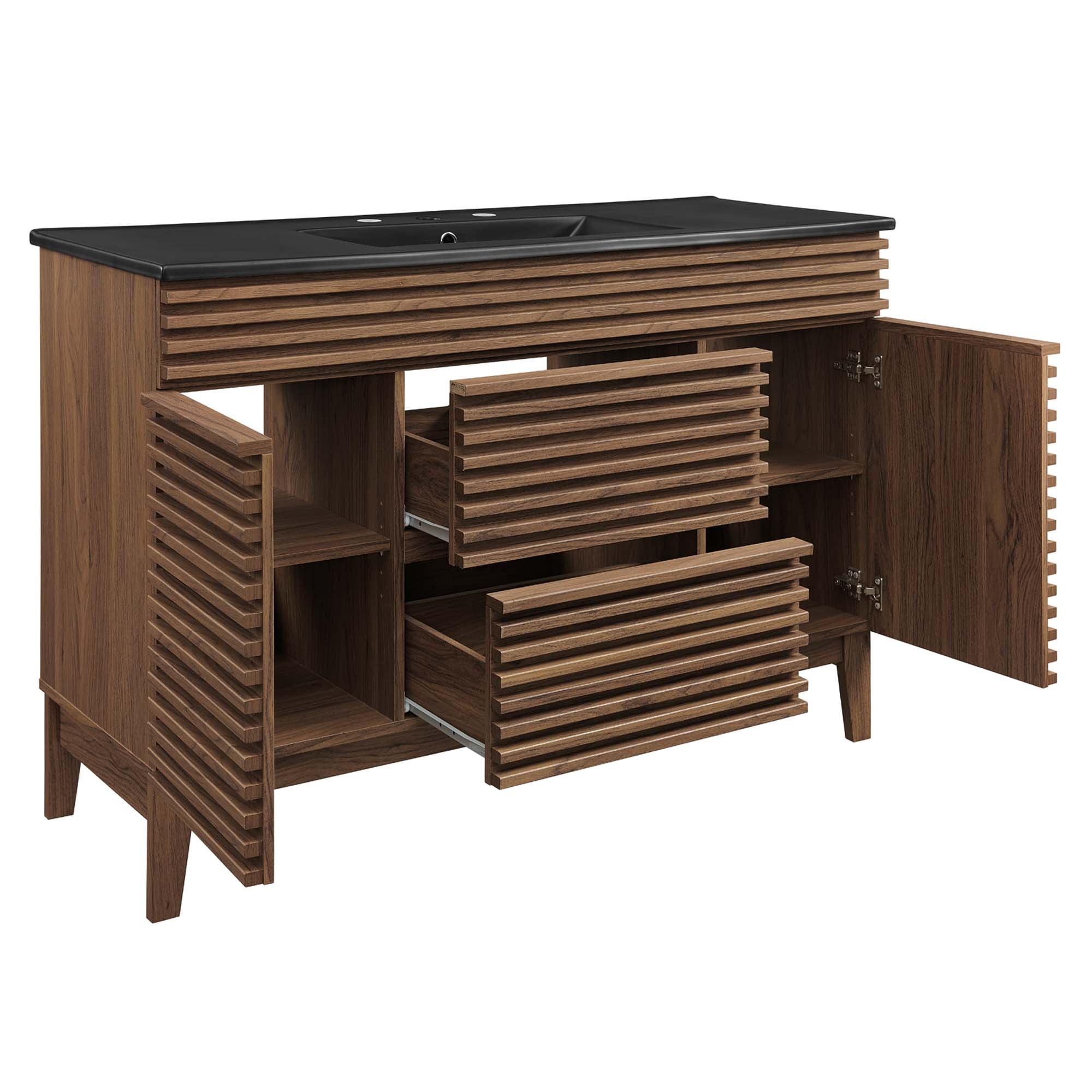 Render 48" Bathroom Vanity with Black Basin Included by Modway