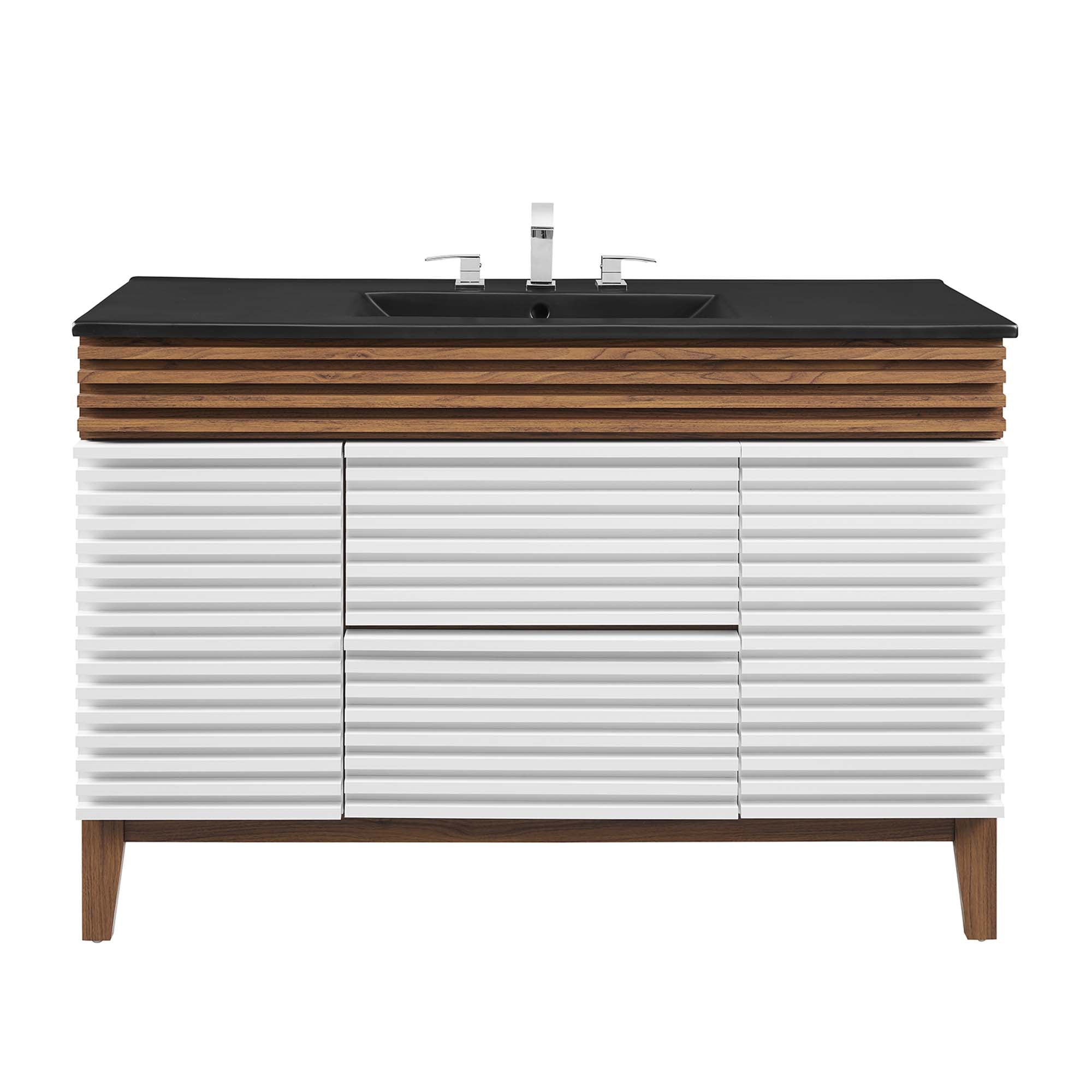 Render 48" Bathroom Vanity with Black Basin Included by Modway