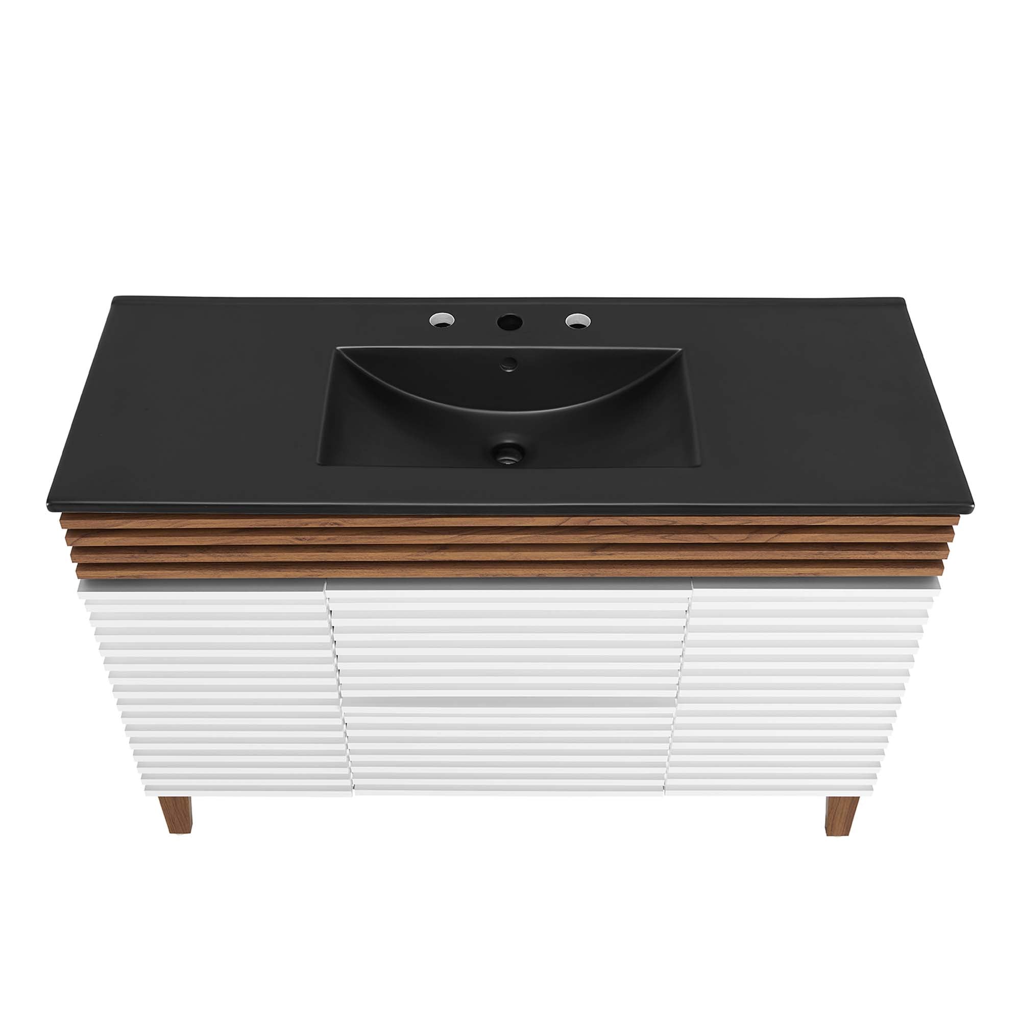 Render 48" Bathroom Vanity with Black Basin Included by Modway