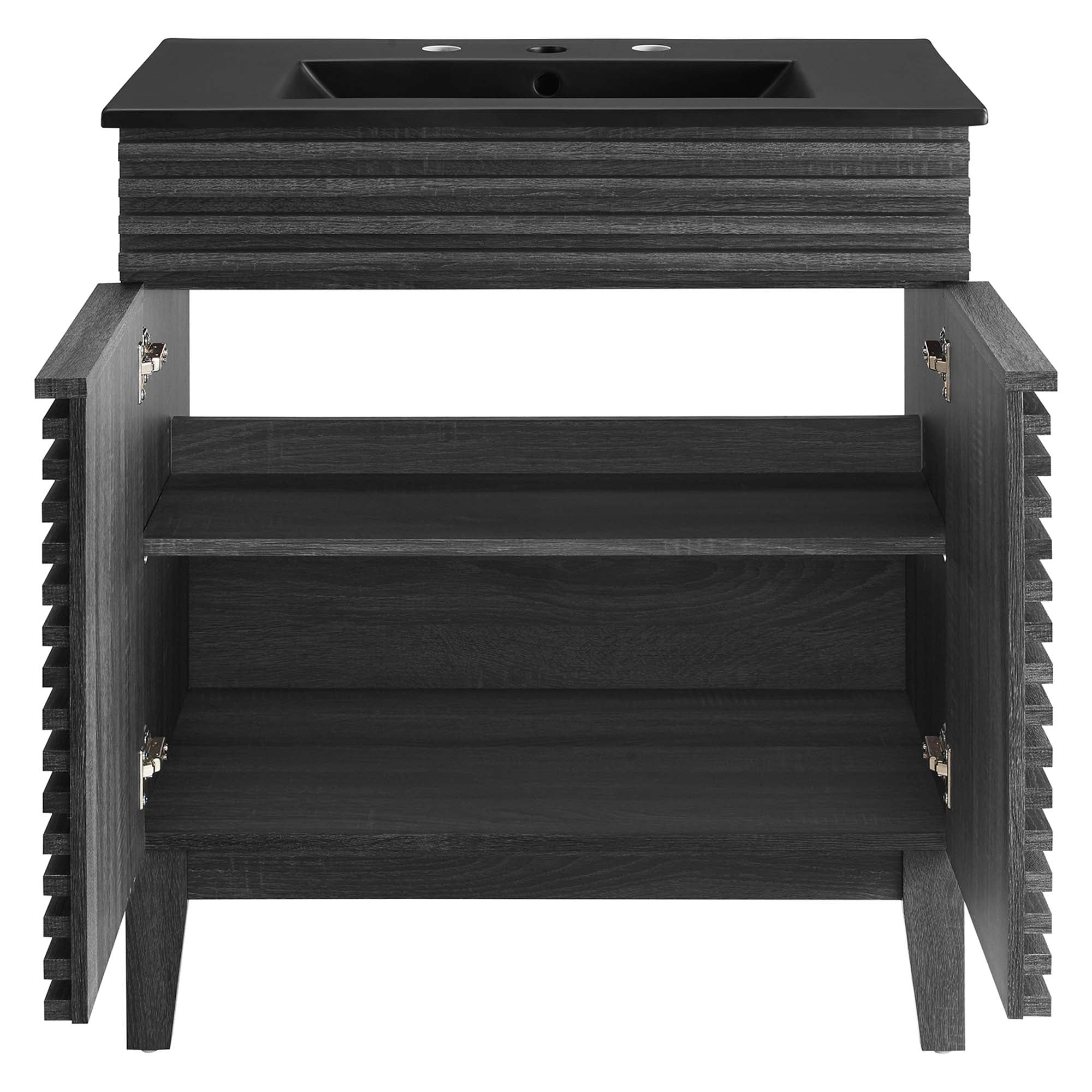 Render Bathroom Vanity with Black Basin Included by Modway