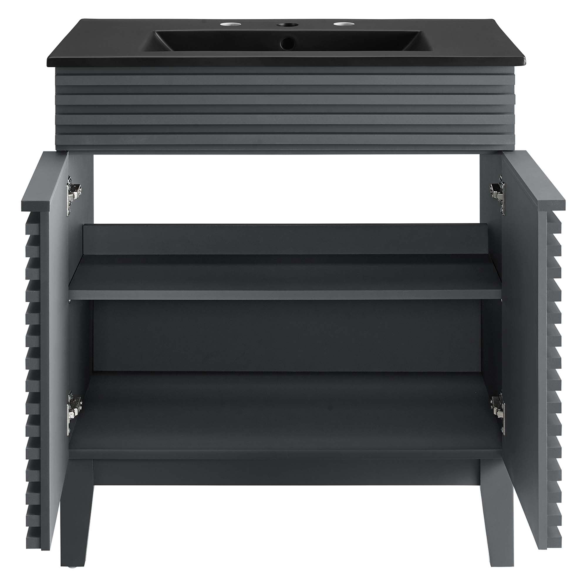 Render Bathroom Vanity with Black Basin Included by Modway