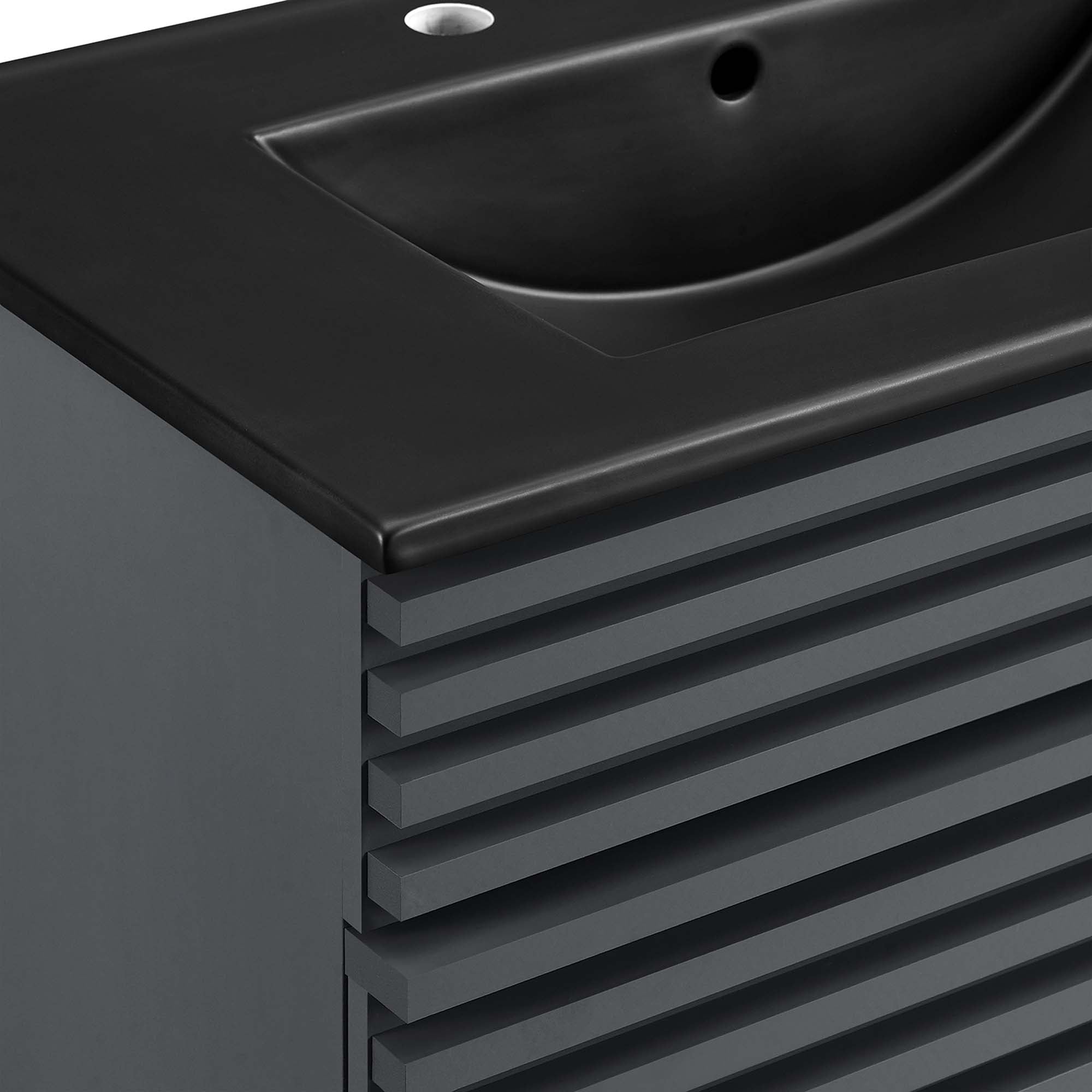 Render Bathroom Vanity with Black Basin Included by Modway