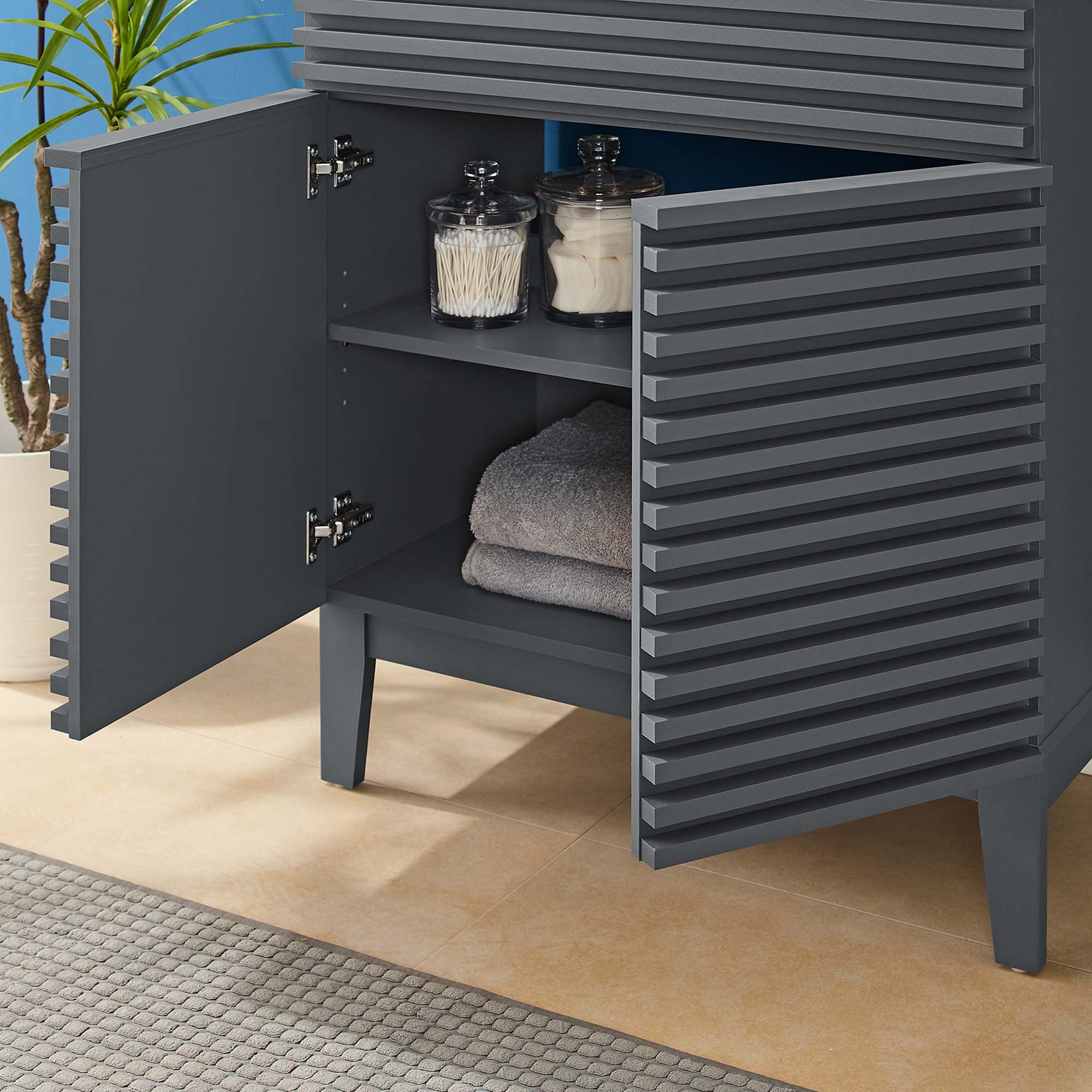 Render Bathroom Vanity with Black Basin Included by Modway