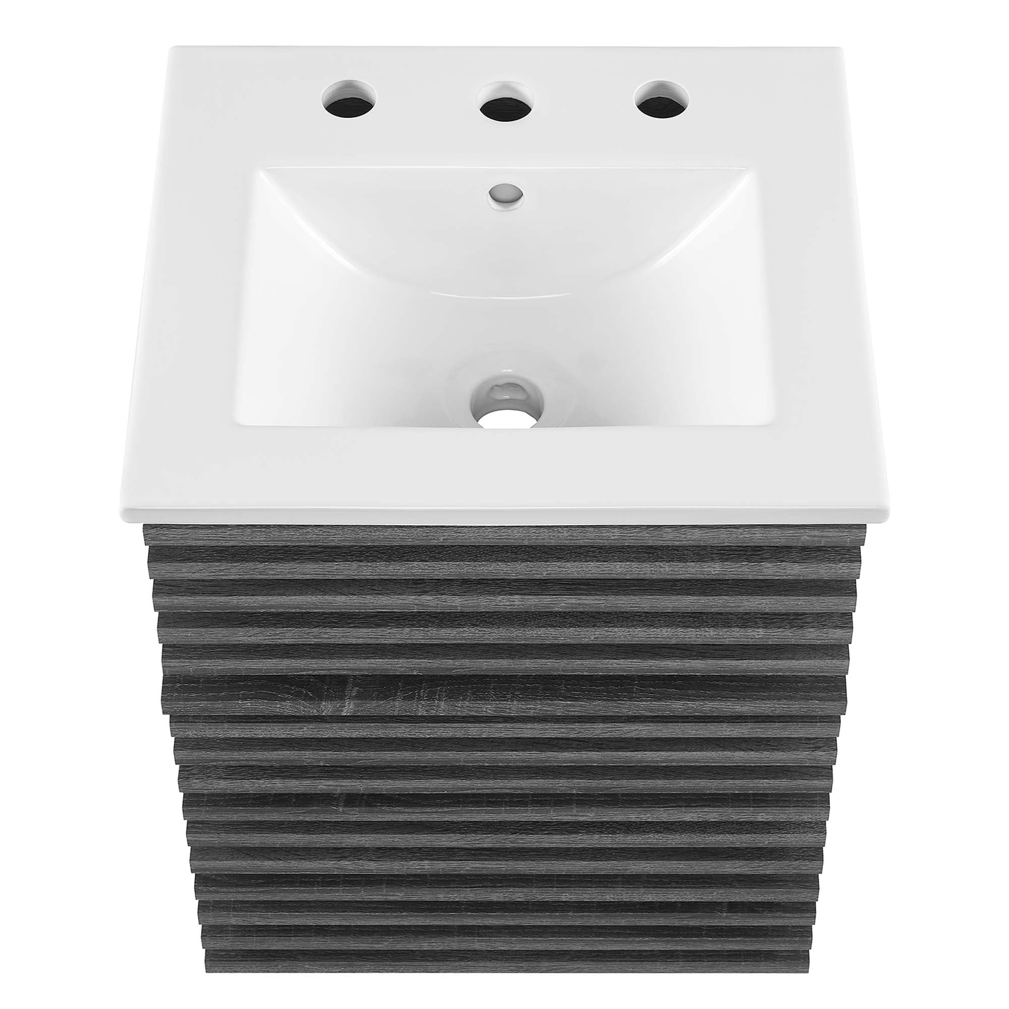 Render Wall-Mount Bathroom Vanity with White Basin Included by Modway