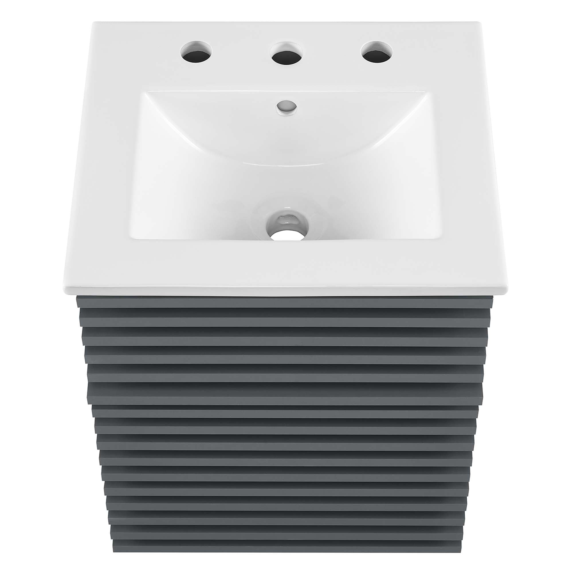 Render Wall-Mount Bathroom Vanity with White Basin Included by Modway