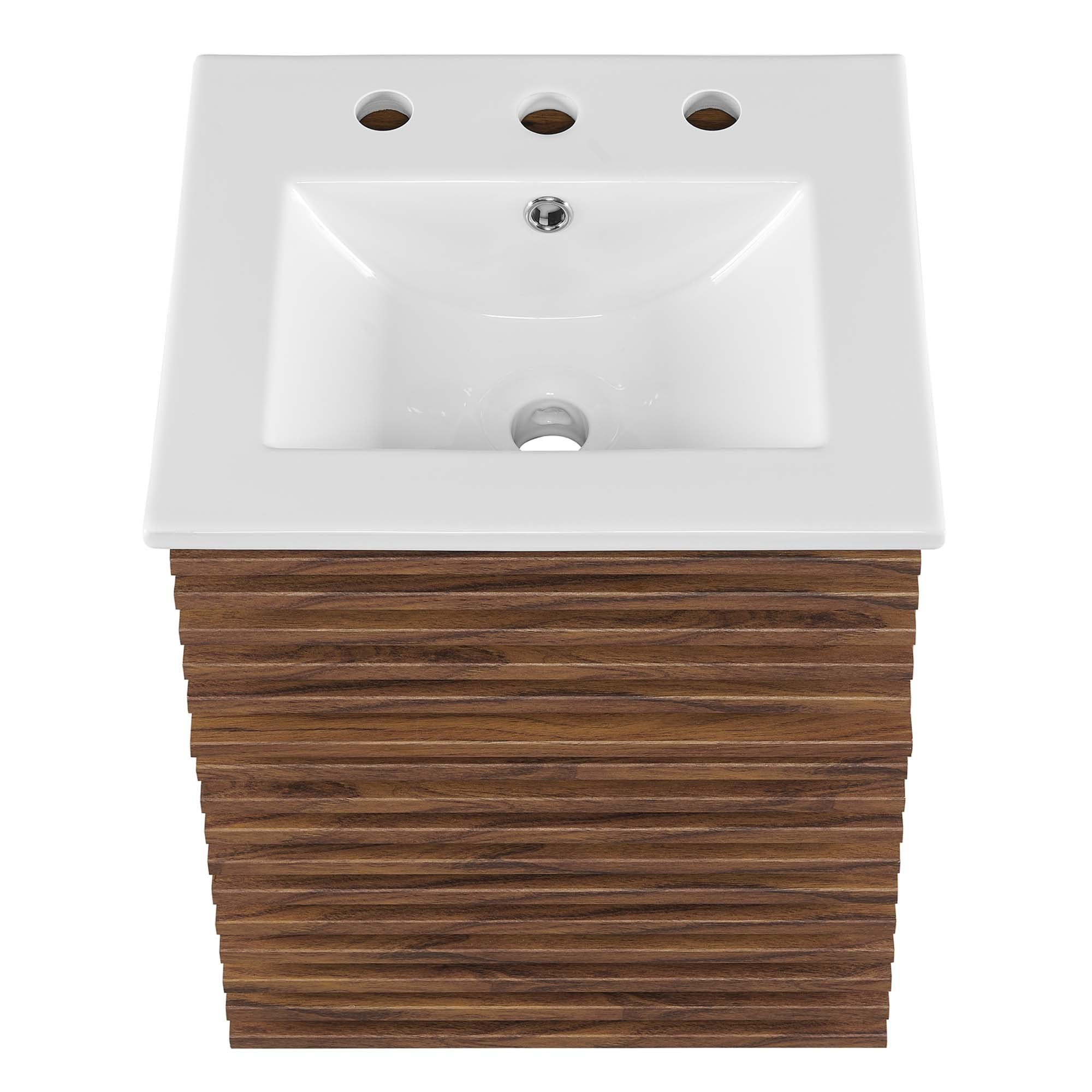 Render Wall-Mount Bathroom Vanity with White Basin Included by Modway
