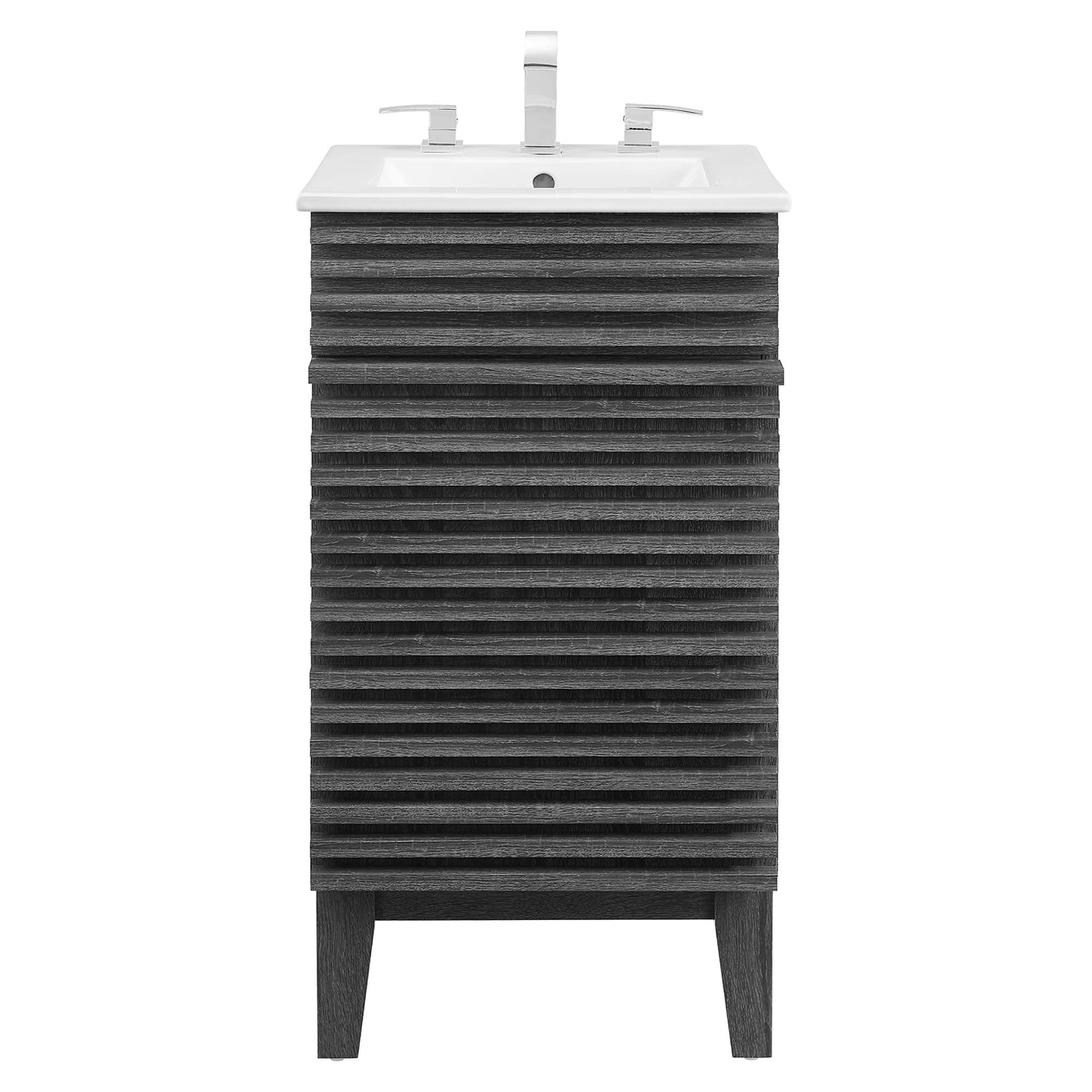 Render 18" and 24" Bathroom Vanities with White Basin Included by Modway