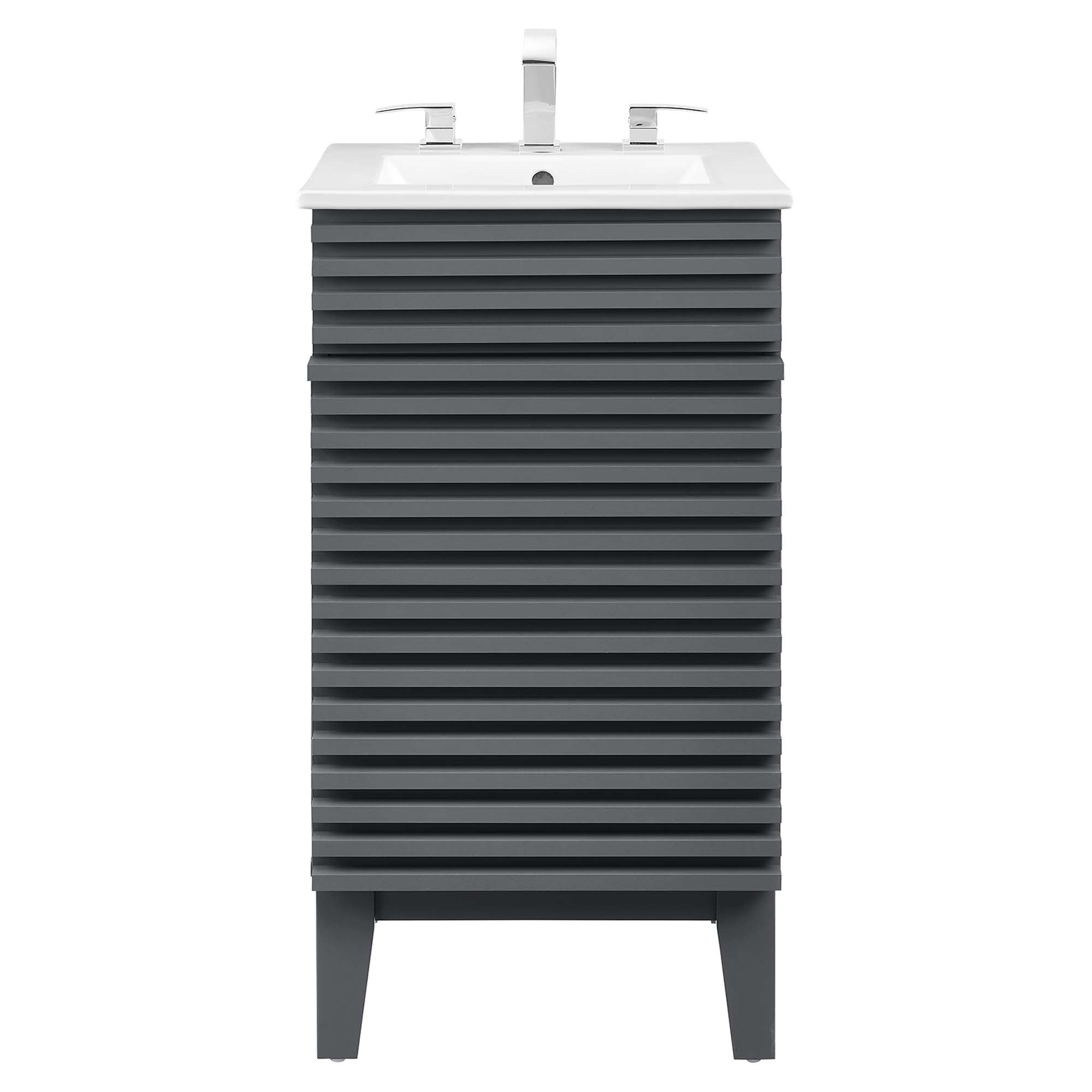 Render 18" and 24" Bathroom Vanities with White Basin Included by Modway