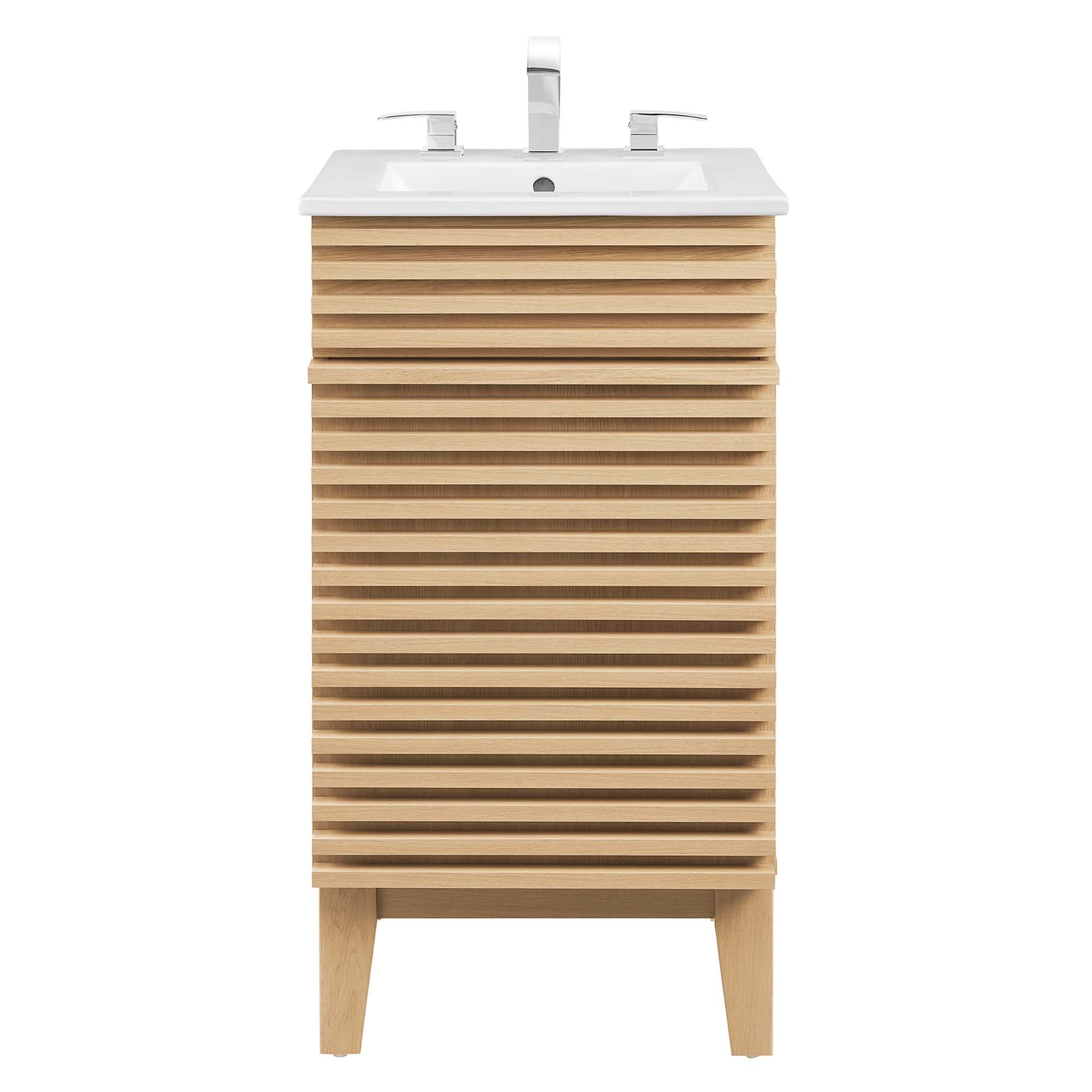 Render 18" and 24" Bathroom Vanities with White Basin Included by Modway