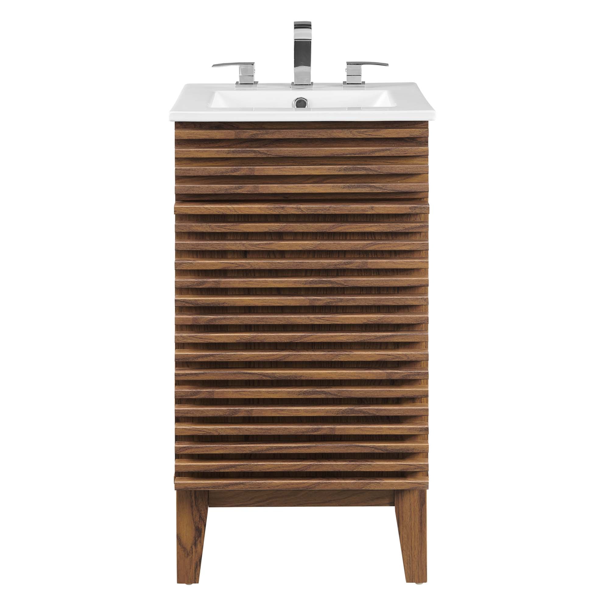 Render 18" and 24" Bathroom Vanities with White Basin Included by Modway