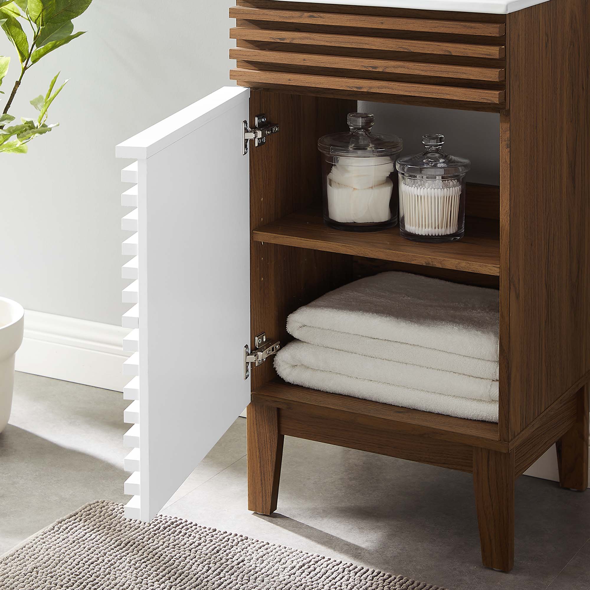 Render 18" and 24" Bathroom Vanities with White Basin Included by Modway