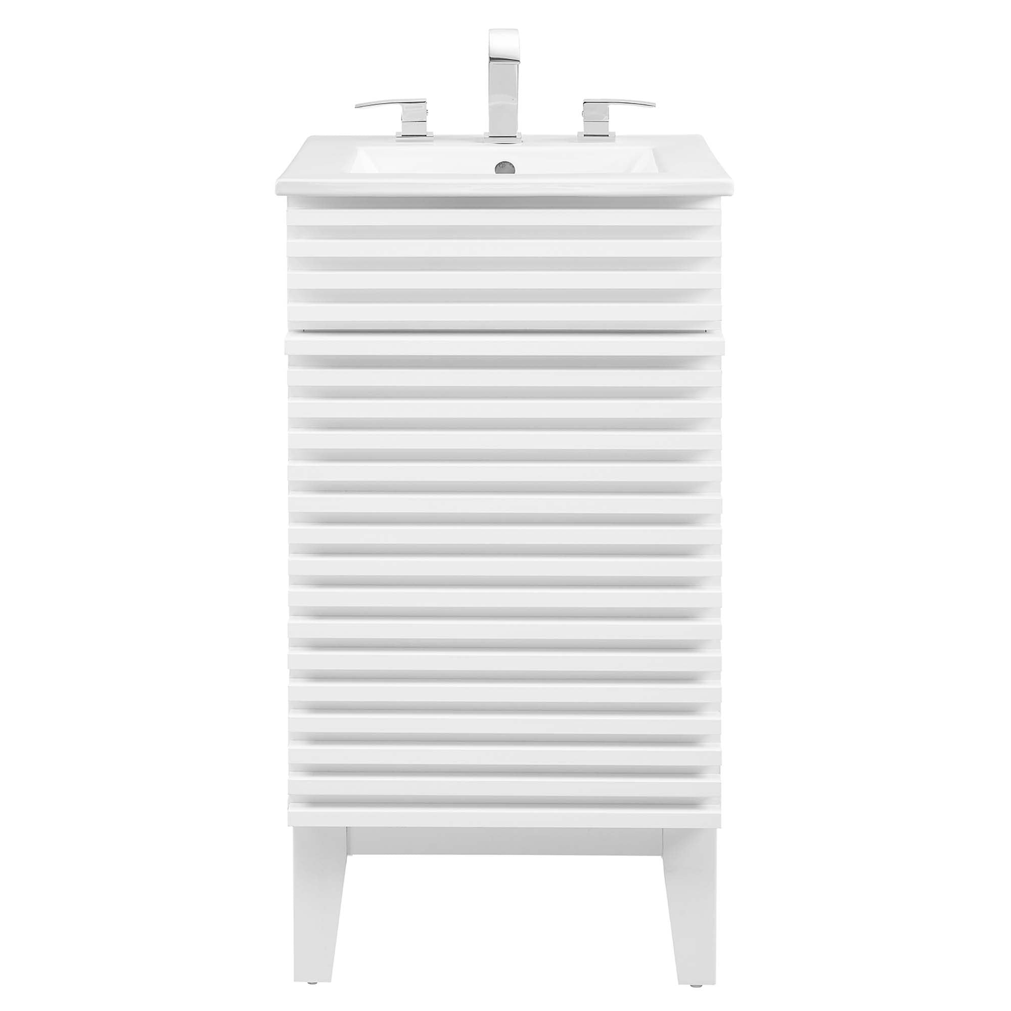 Render 18" and 24" Bathroom Vanities with White Basin Included by Modway