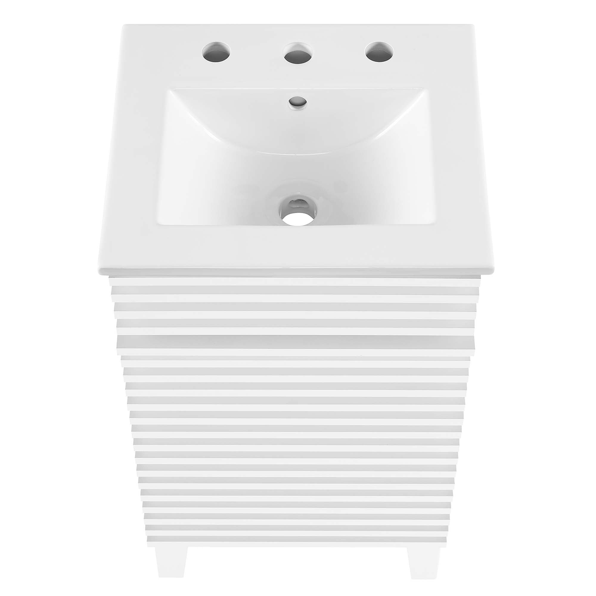 Render 18" and 24" Bathroom Vanities with White Basin Included by Modway