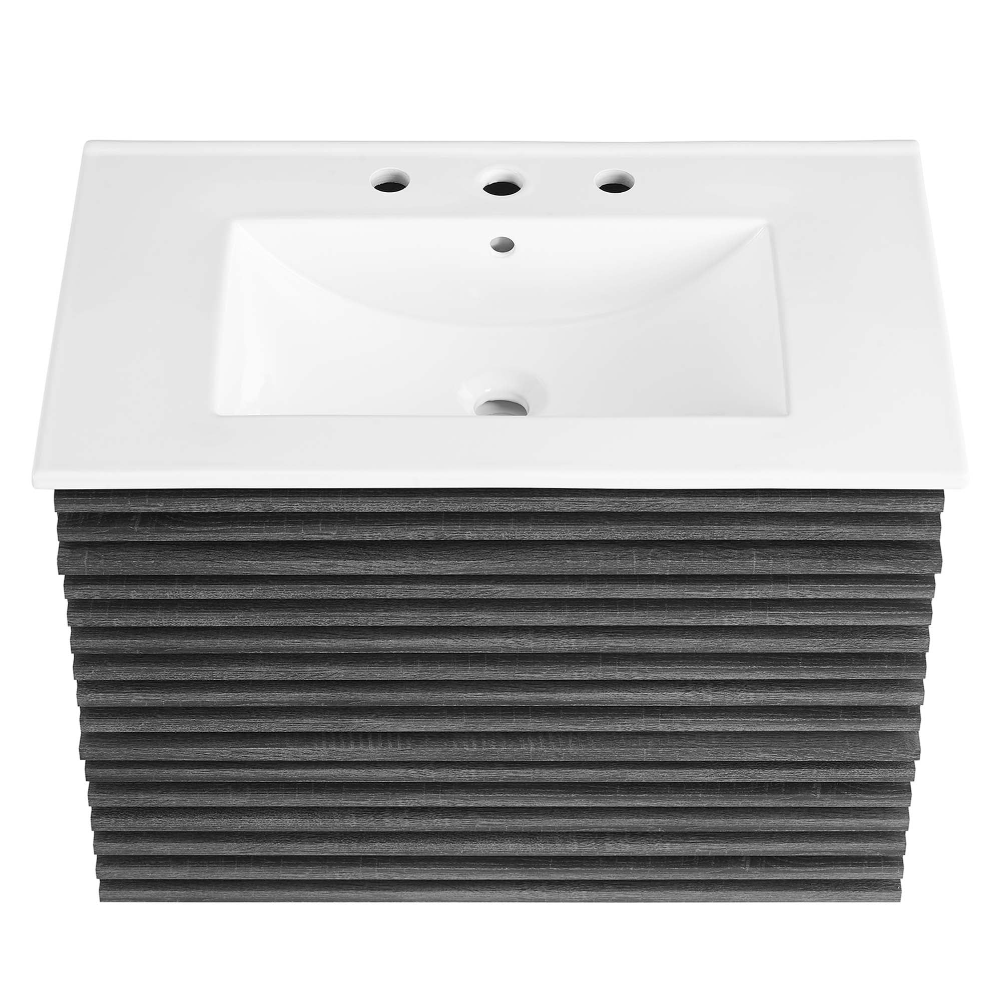 Render Wall-Mount Bathroom Vanity with White Basin Included by Modway