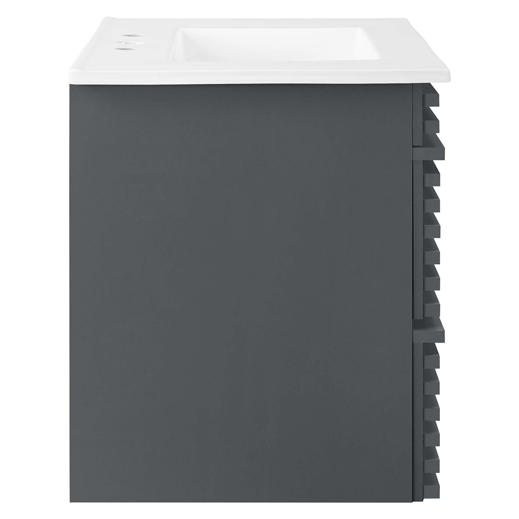 Render Wall-Mount Bathroom Vanity with White Basin Included by Modway
