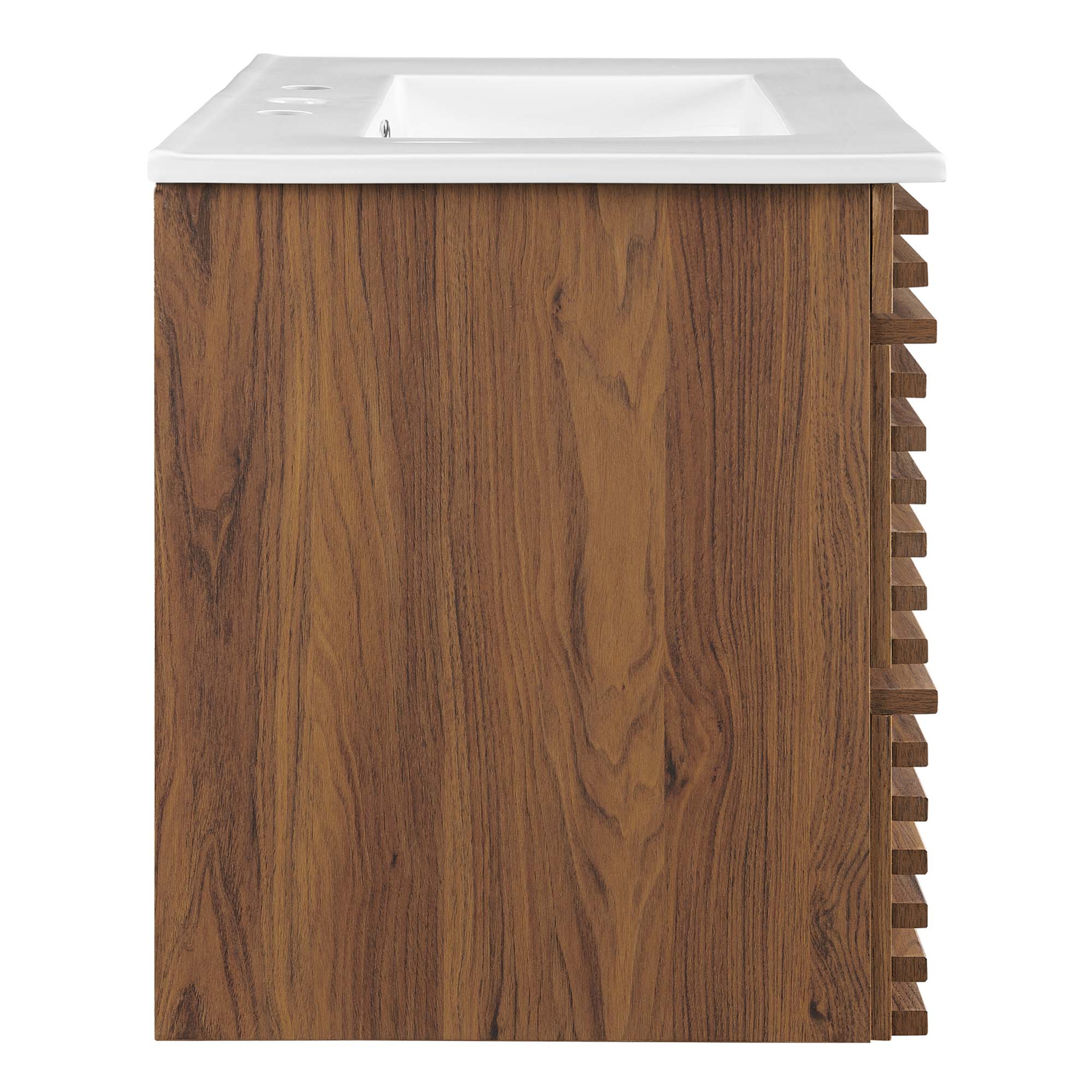 Render Wall-Mount Bathroom Vanity with White Basin Included by Modway