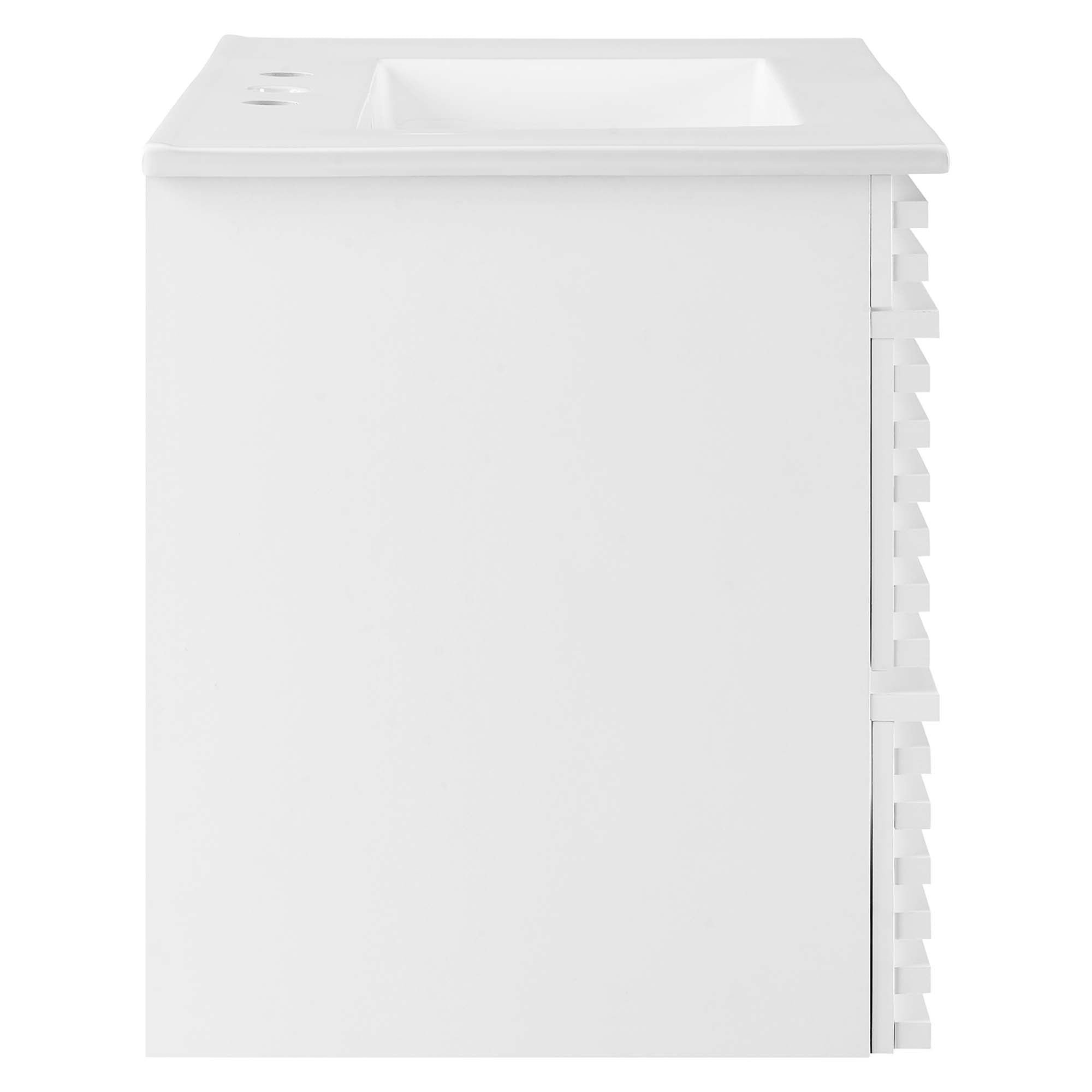 Render Wall-Mount Bathroom Vanity with White Basin Included by Modway