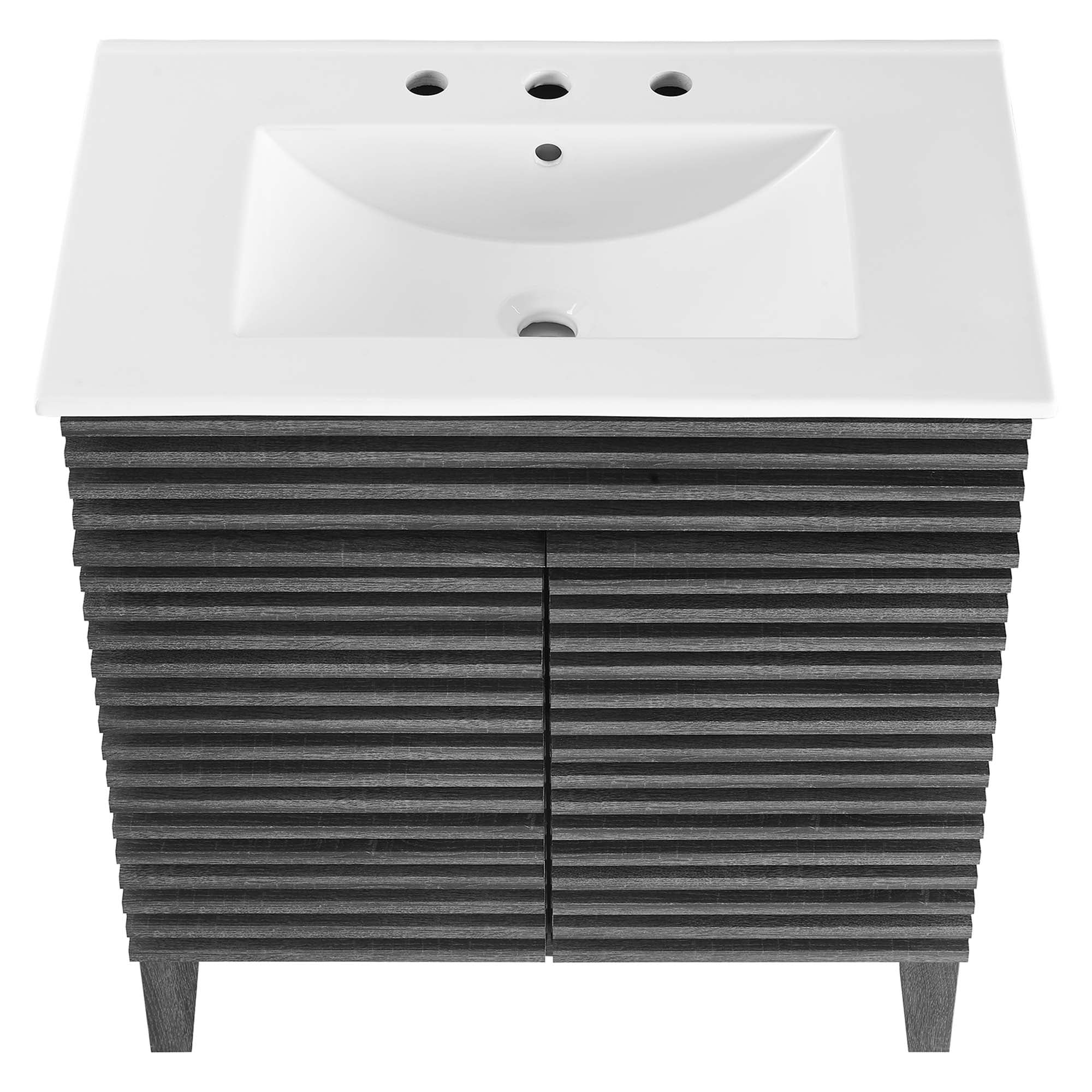 Render 30" and 36" Bathroom Vanities with White Basin Included by Modway