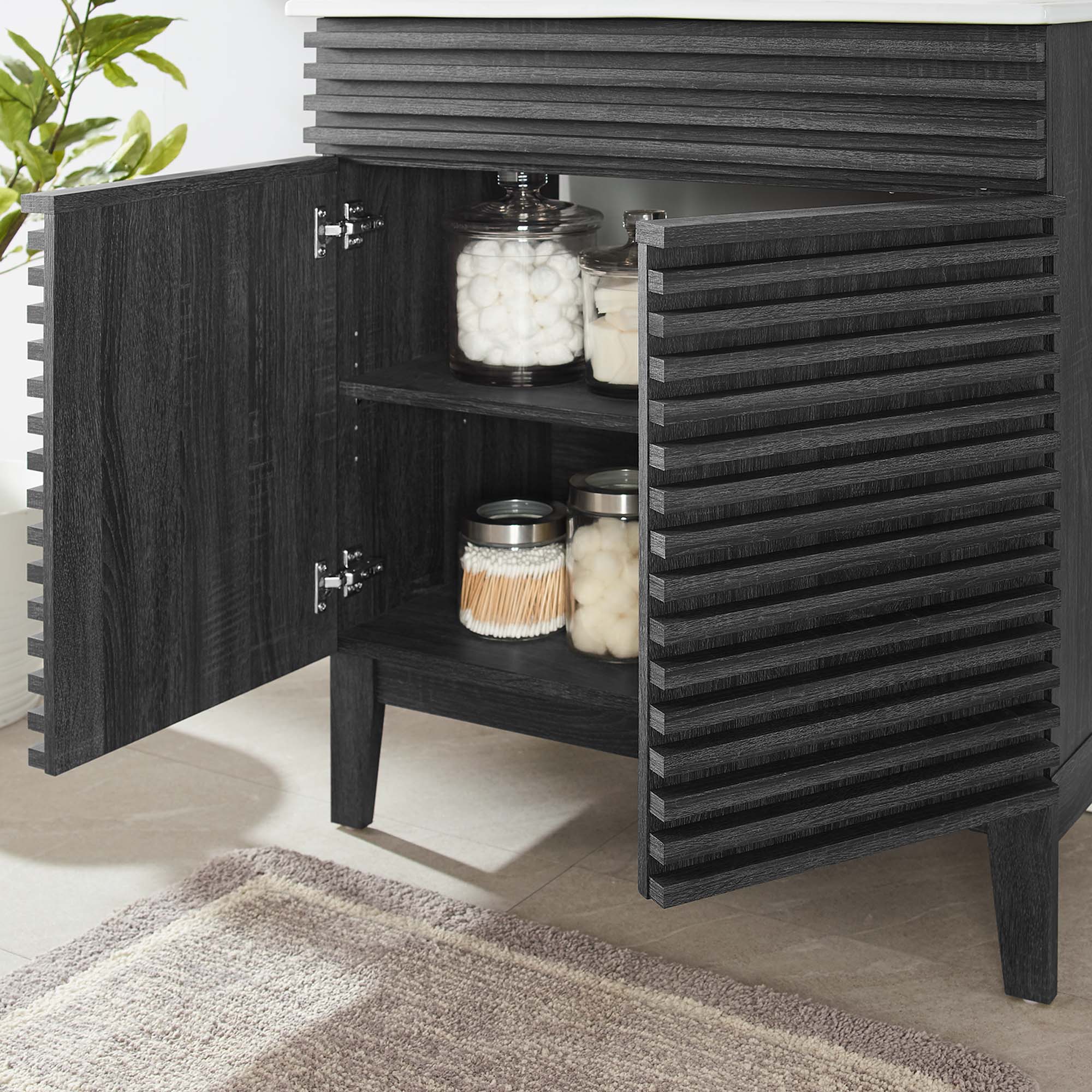 Render 30" and 36" Bathroom Vanities with White Basin Included by Modway
