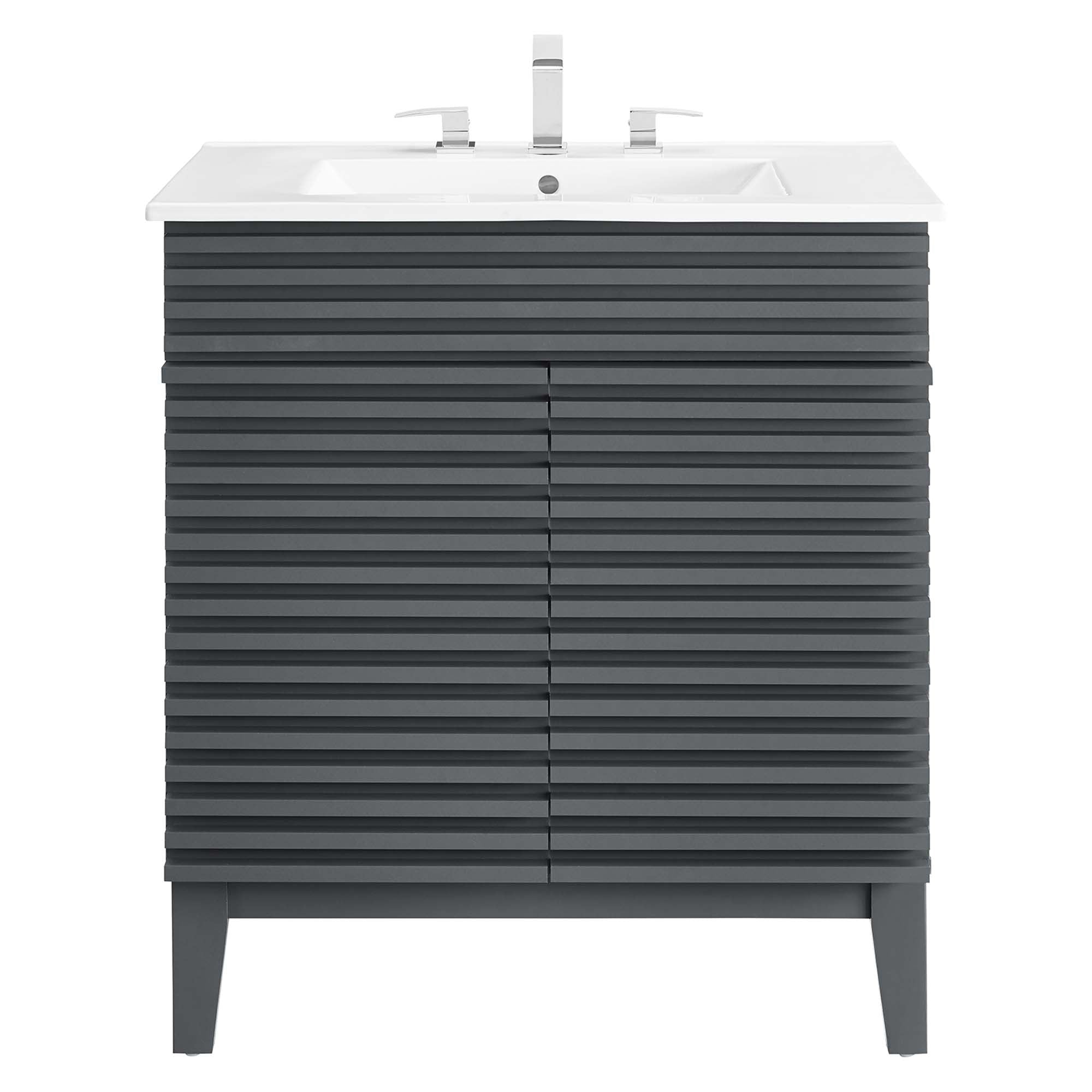 Render 30" and 36" Bathroom Vanities with White Basin Included by Modway