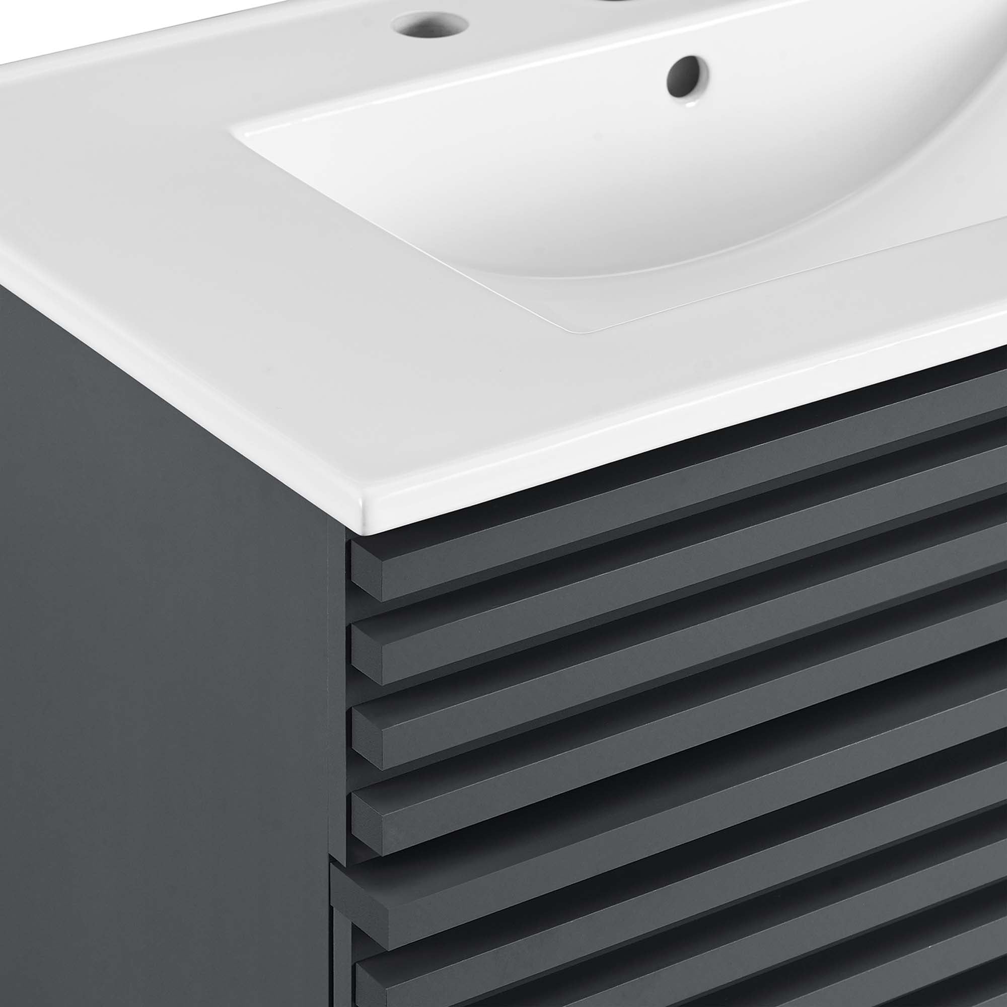 Render 30" and 36" Bathroom Vanities with White Basin Included by Modway