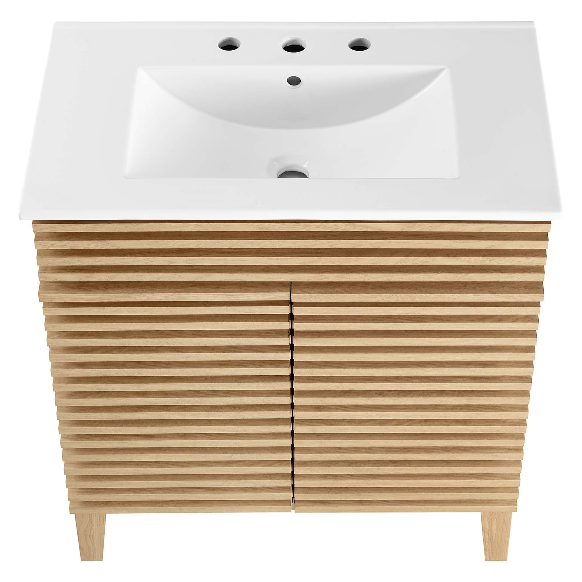 Render 30" and 36" Bathroom Vanities with White Basin Included by Modway