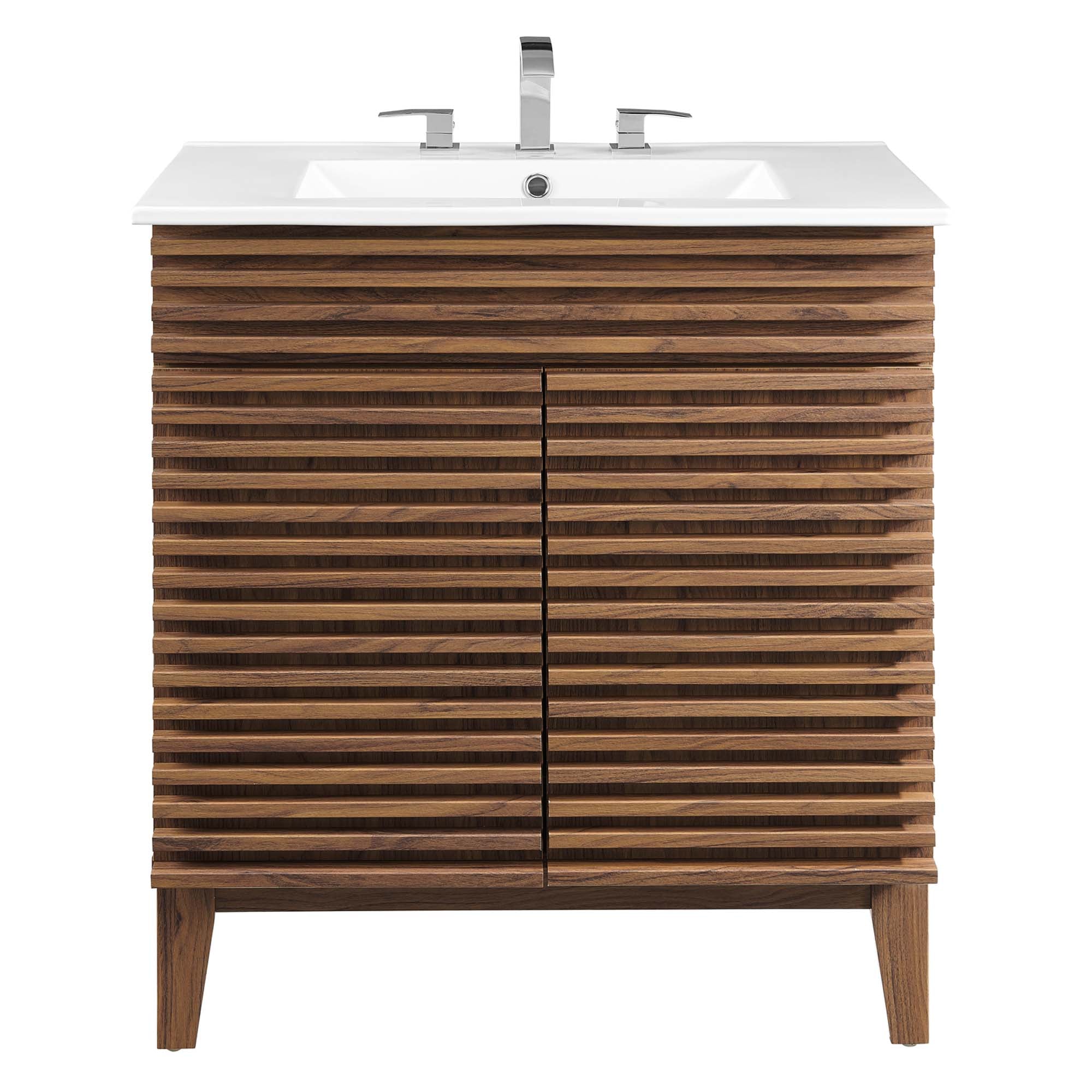 Render 30" and 36" Bathroom Vanities with White Basin Included by Modway