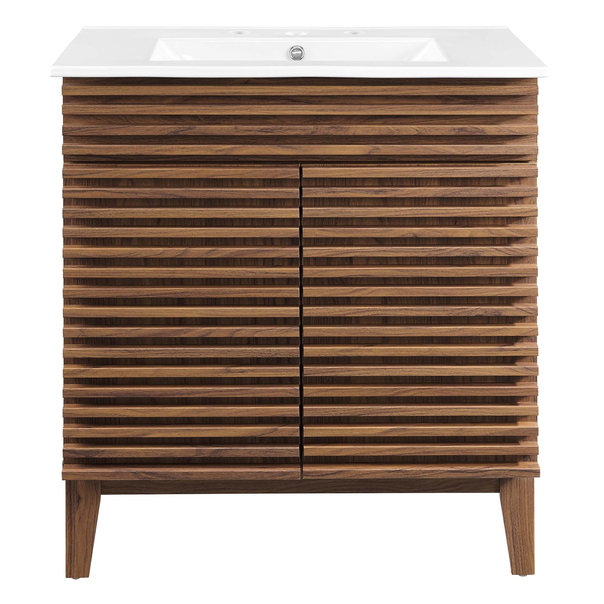Render 30" and 36" Bathroom Vanities with White Basin Included by Modway
