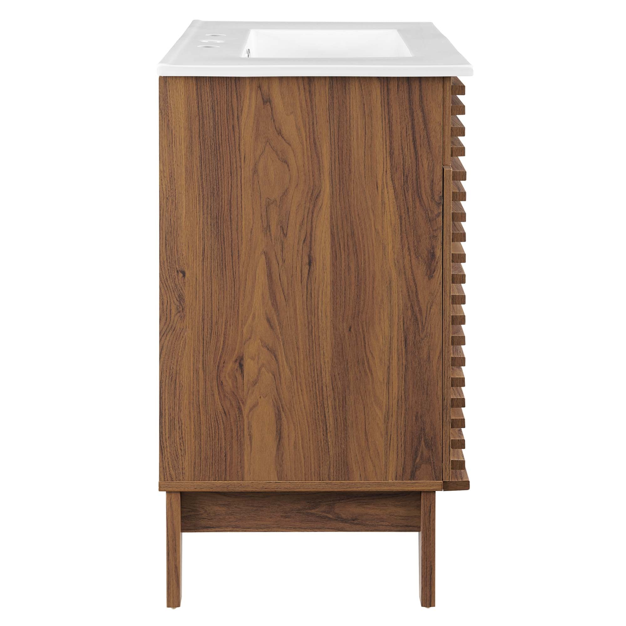 Render 30" and 36" Bathroom Vanities with White Basin Included by Modway